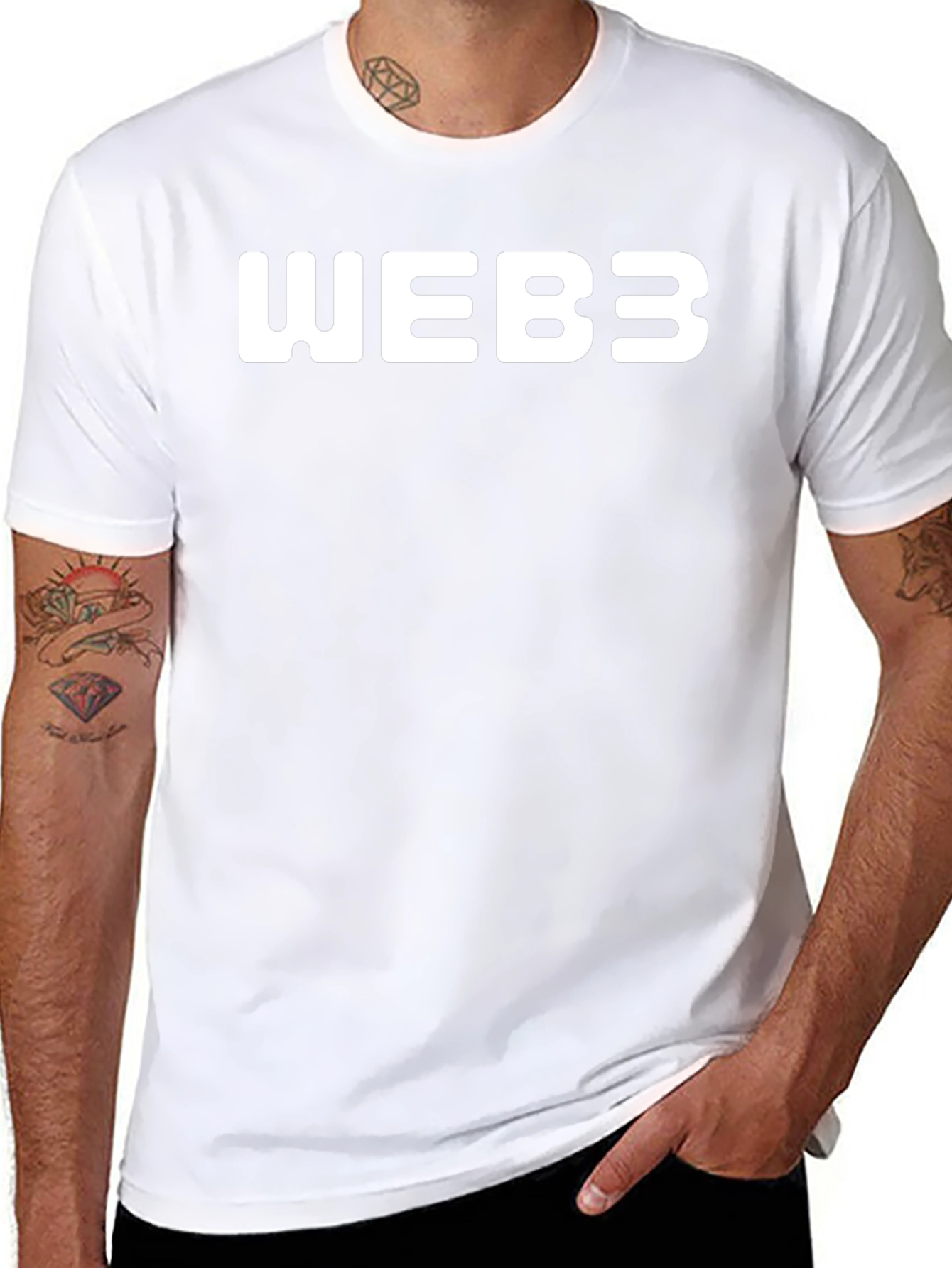 Web3 Black Graphic Tee - Casual Style