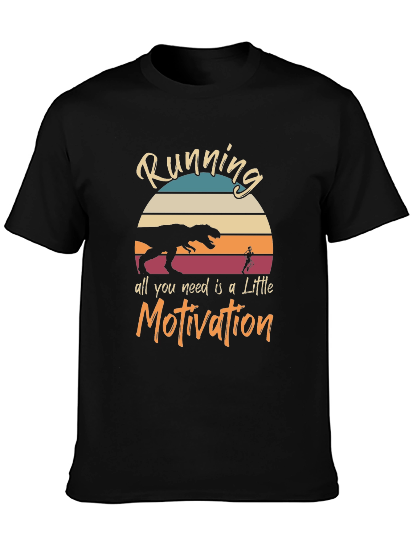 Running Motivation T-Shirt - Dinosaur Chaser