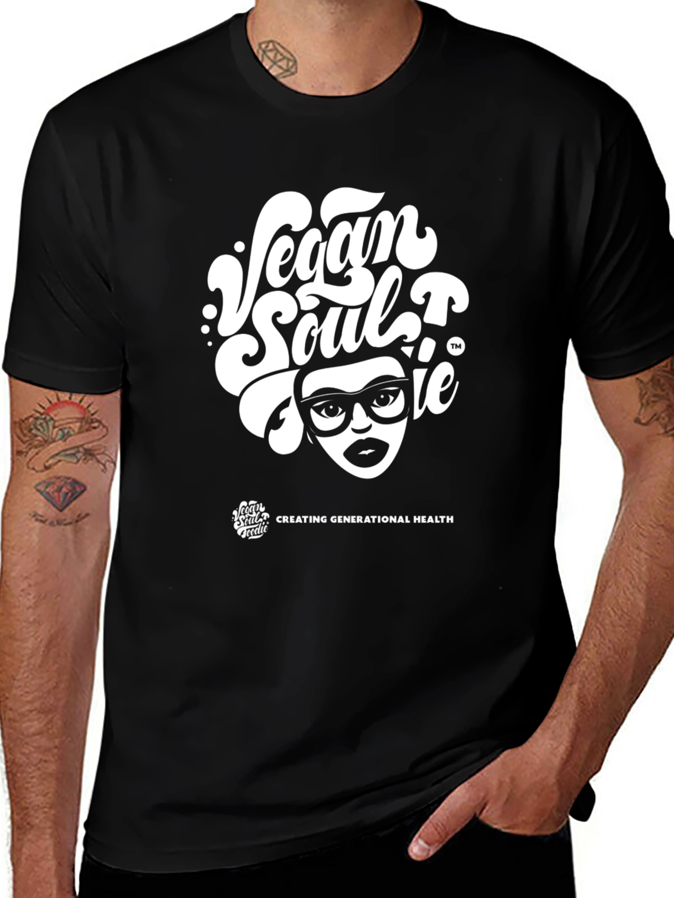 Vegan Soul T-Shirt - Black Graphic Tee