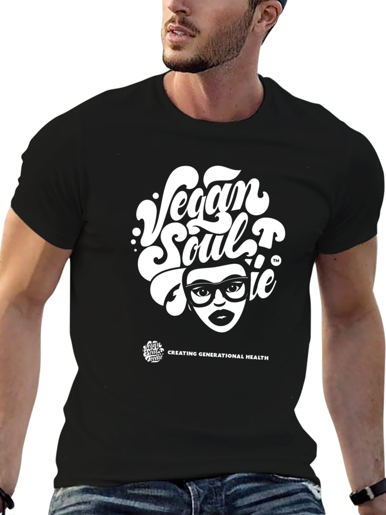 Vegan Soul T-Shirt - Black Graphic Tee
