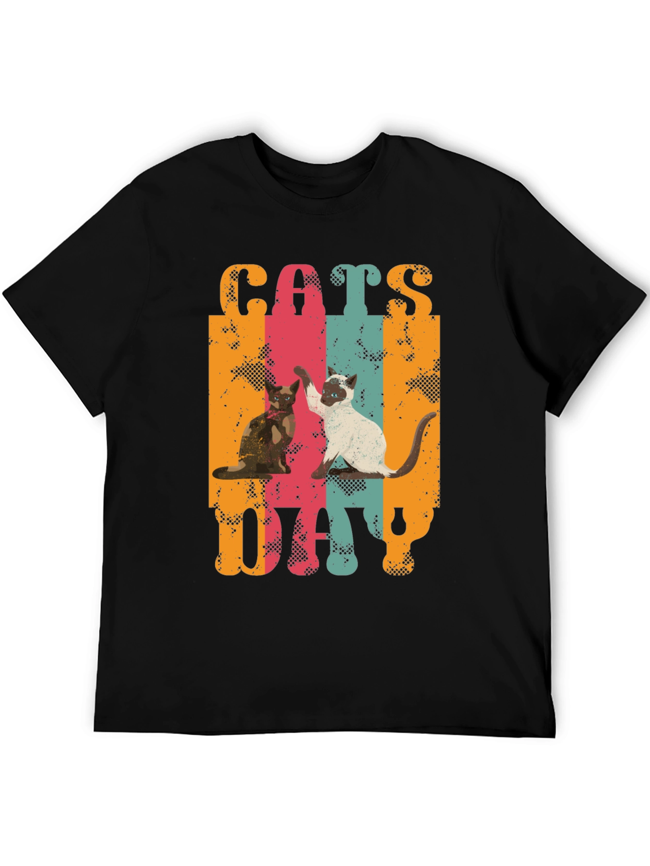 Cats Day Retro Graphic T-Shirt