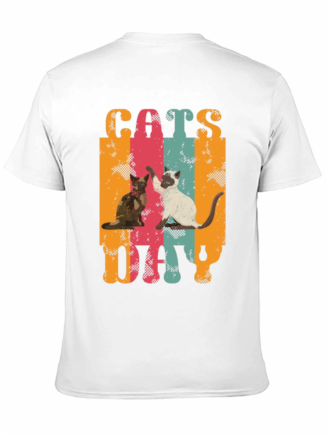 Cats Day Retro Graphic T-Shirt