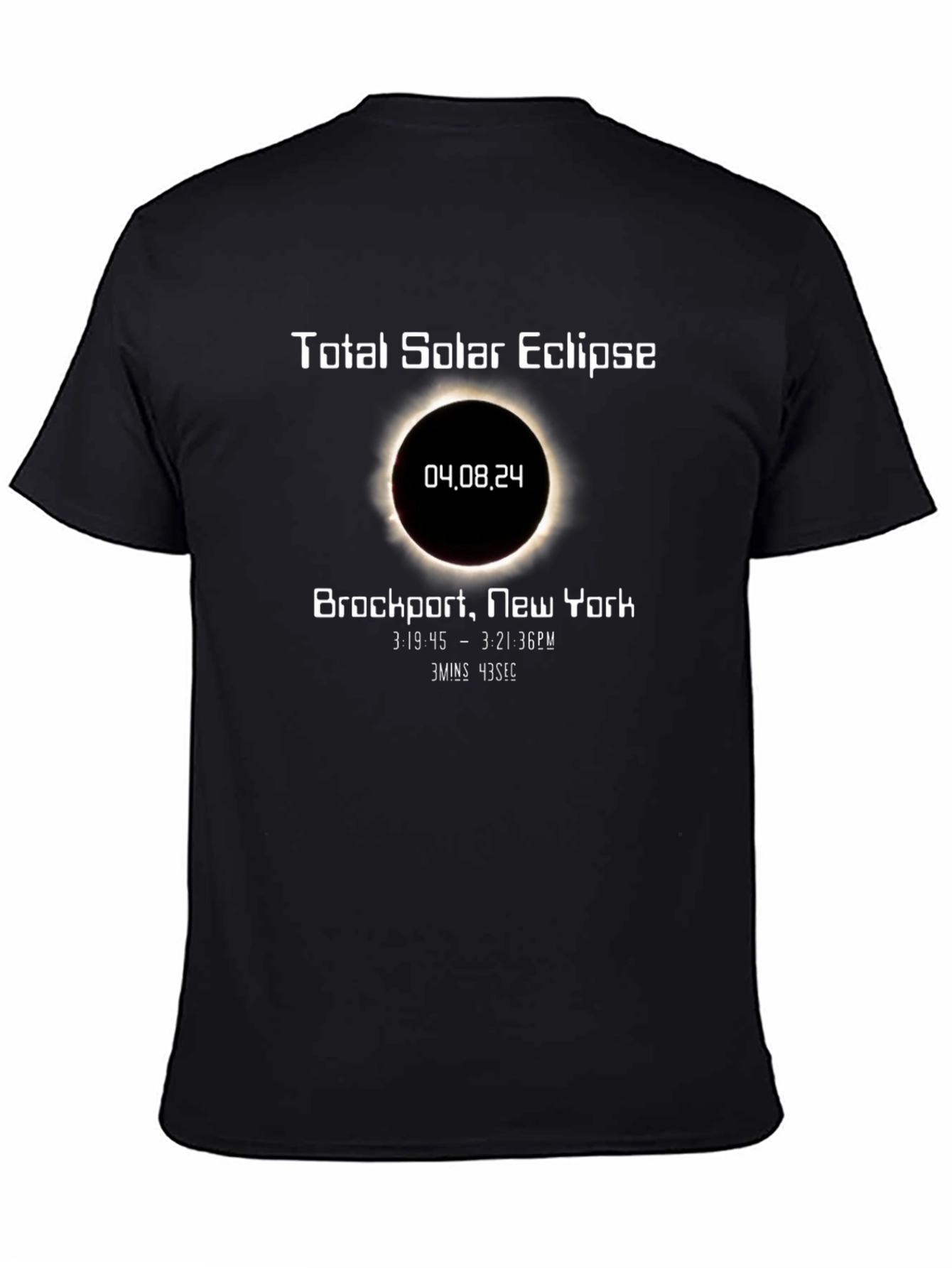 Total Solar Eclipse 04.08.24 Brockport NY T-Shirt