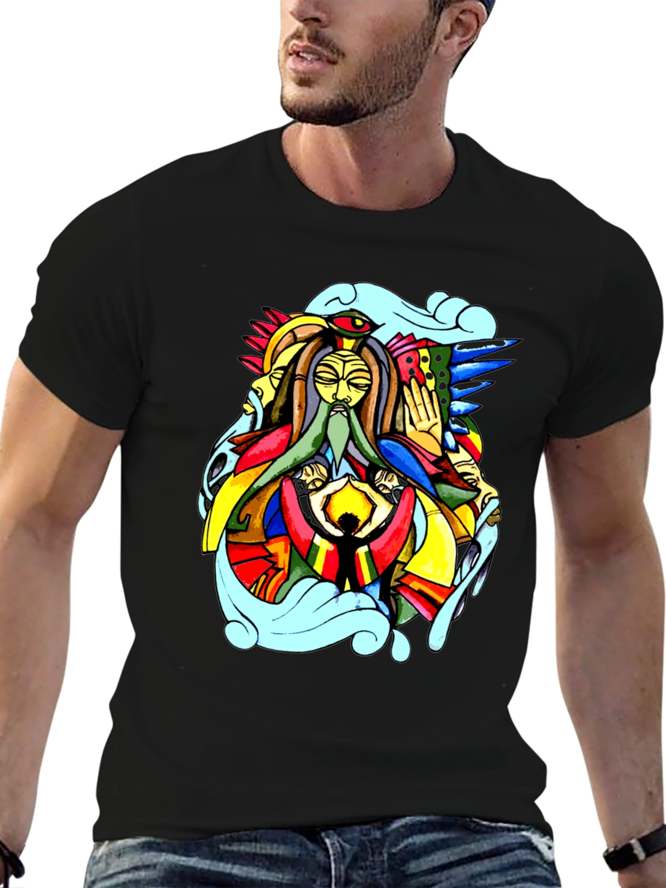 Abstract Art Black T-Shirt