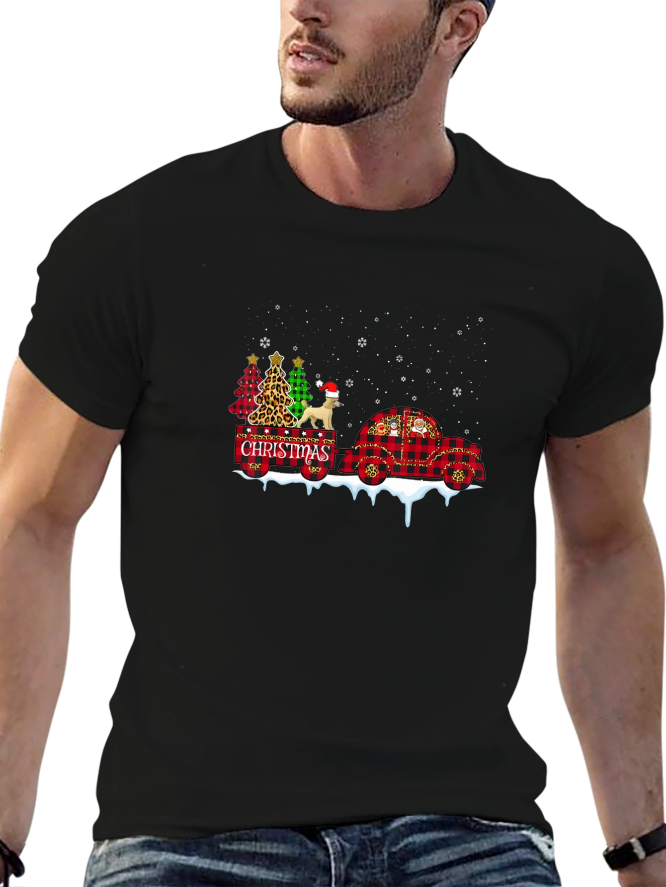 Christmas Tree & Dog T-Shirt