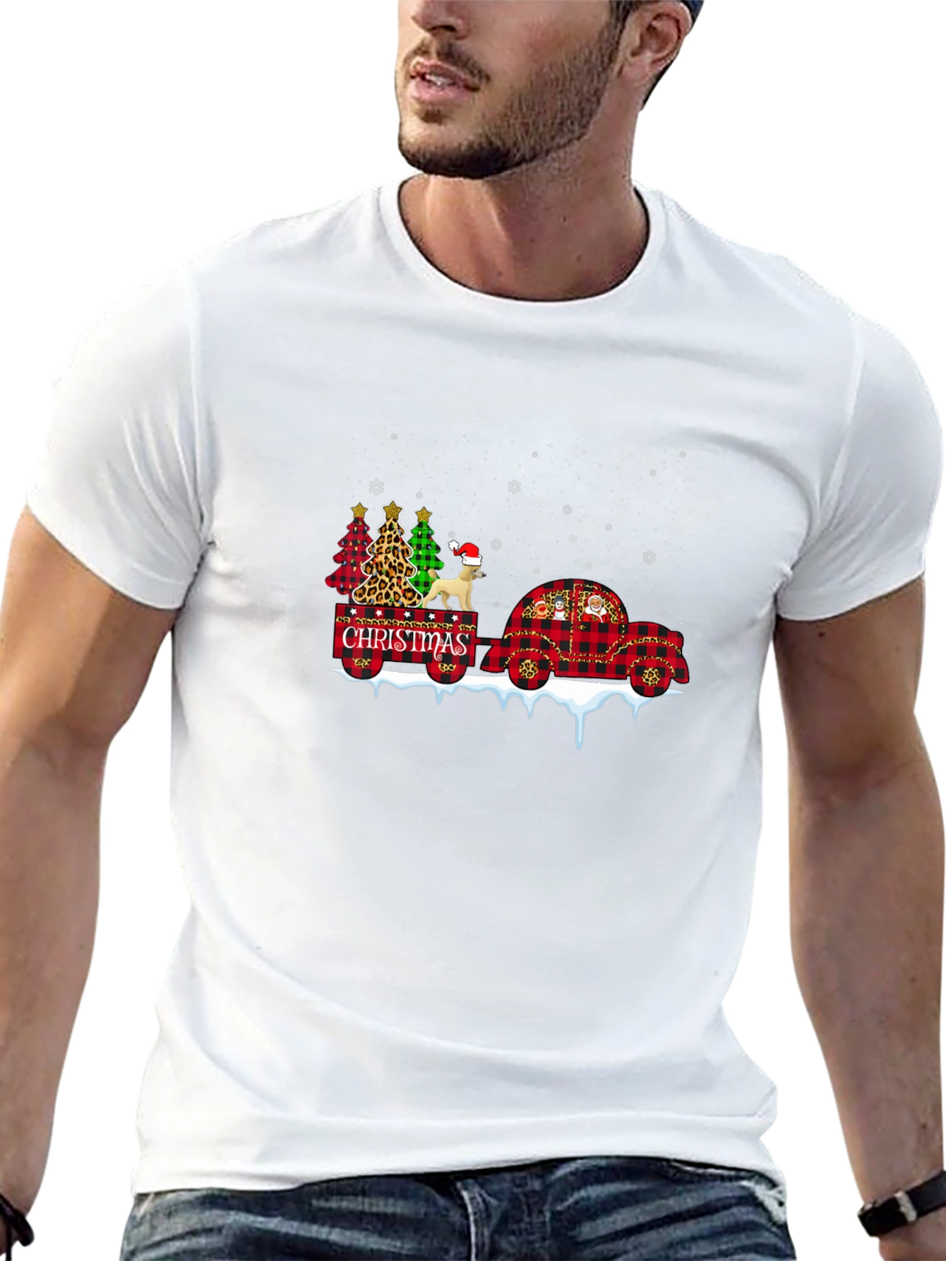 Christmas Tree & Dog T-Shirt