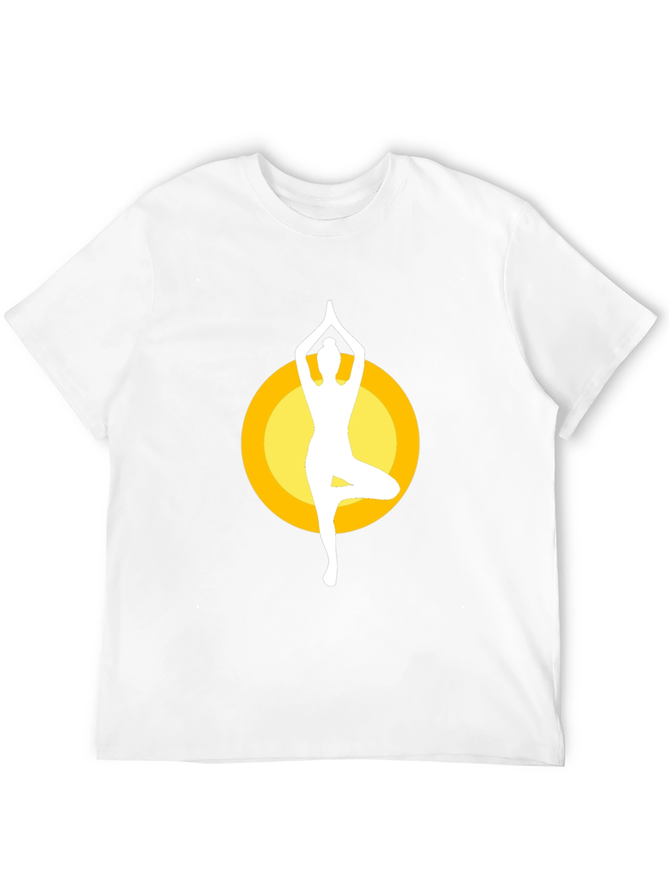 Yoga Pose Graphic Tee - Mens Black Cotton Blend