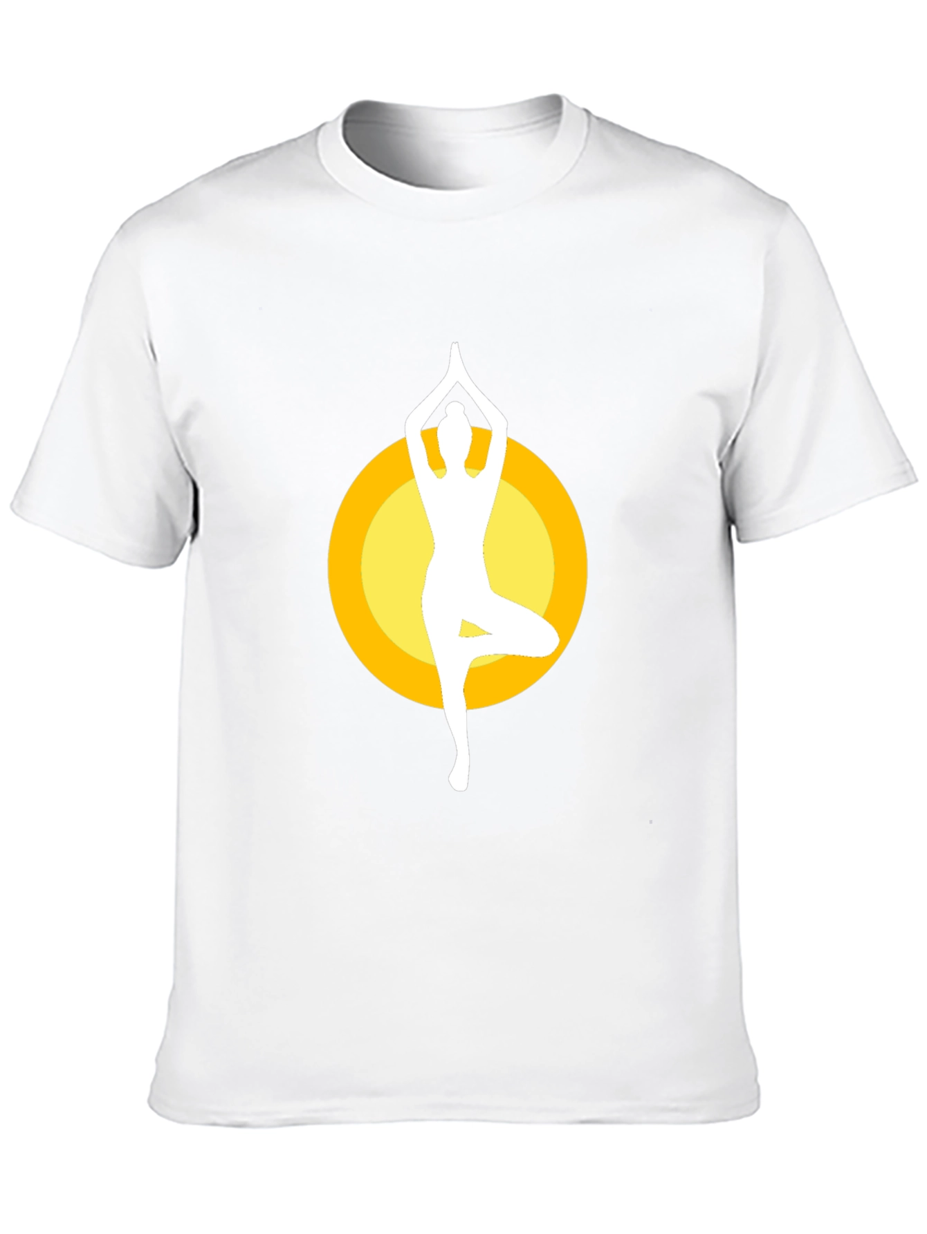 Yoga Pose Graphic Tee - Mens Black Cotton Blend