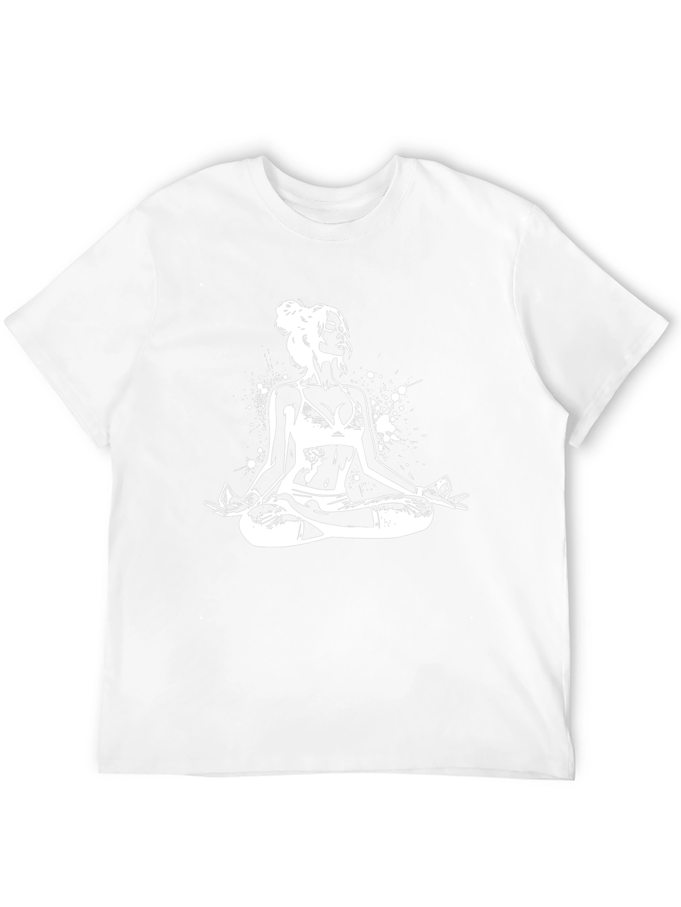 Yoga Pose Graphic Tee - Black Cotton Comfort