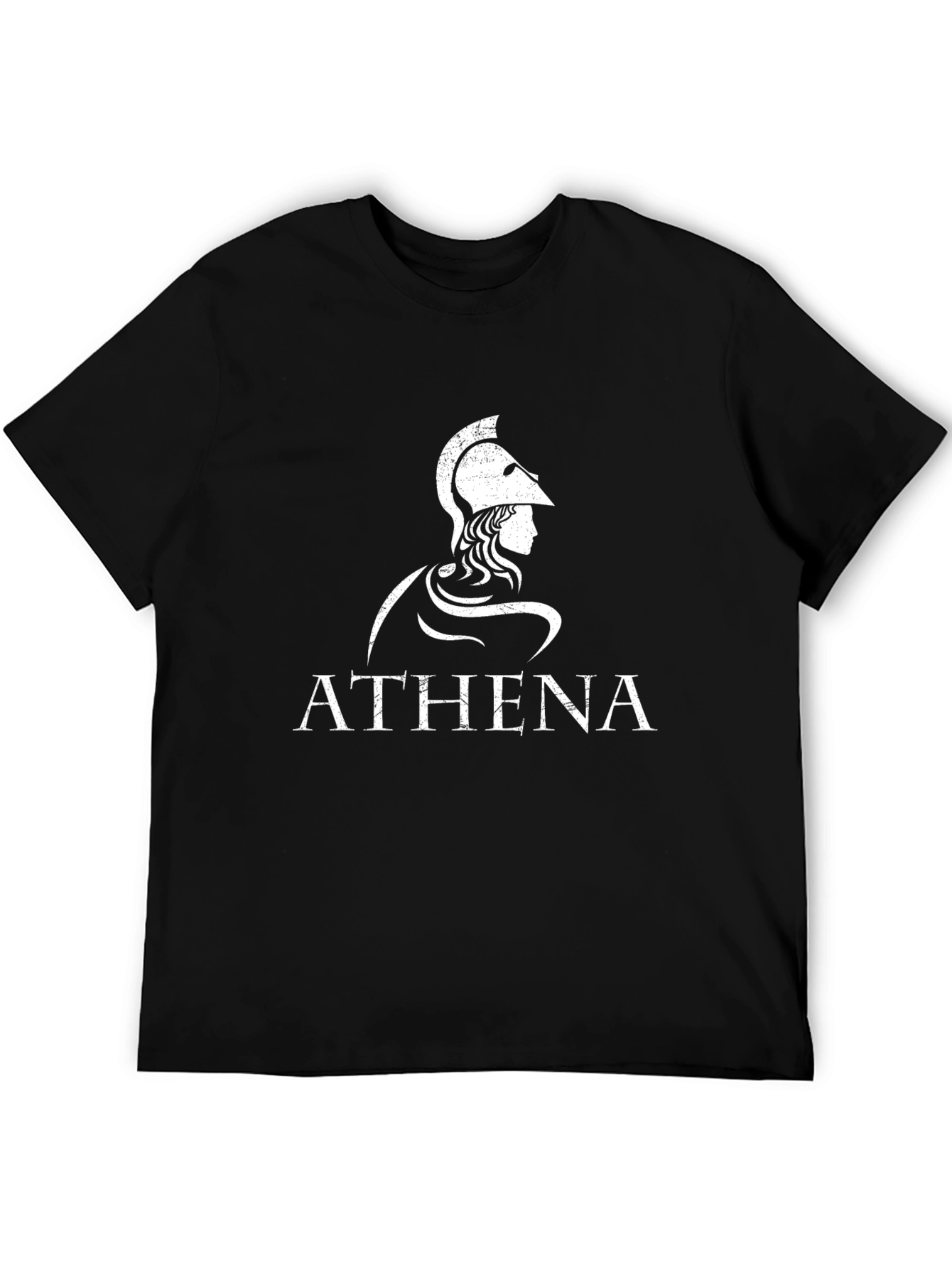 Athena Graphic Tee - Black Cotton T-Shirt