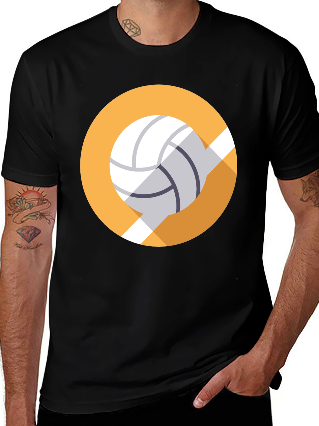 Volleyball Graphic Tee - Sporty Casual Style