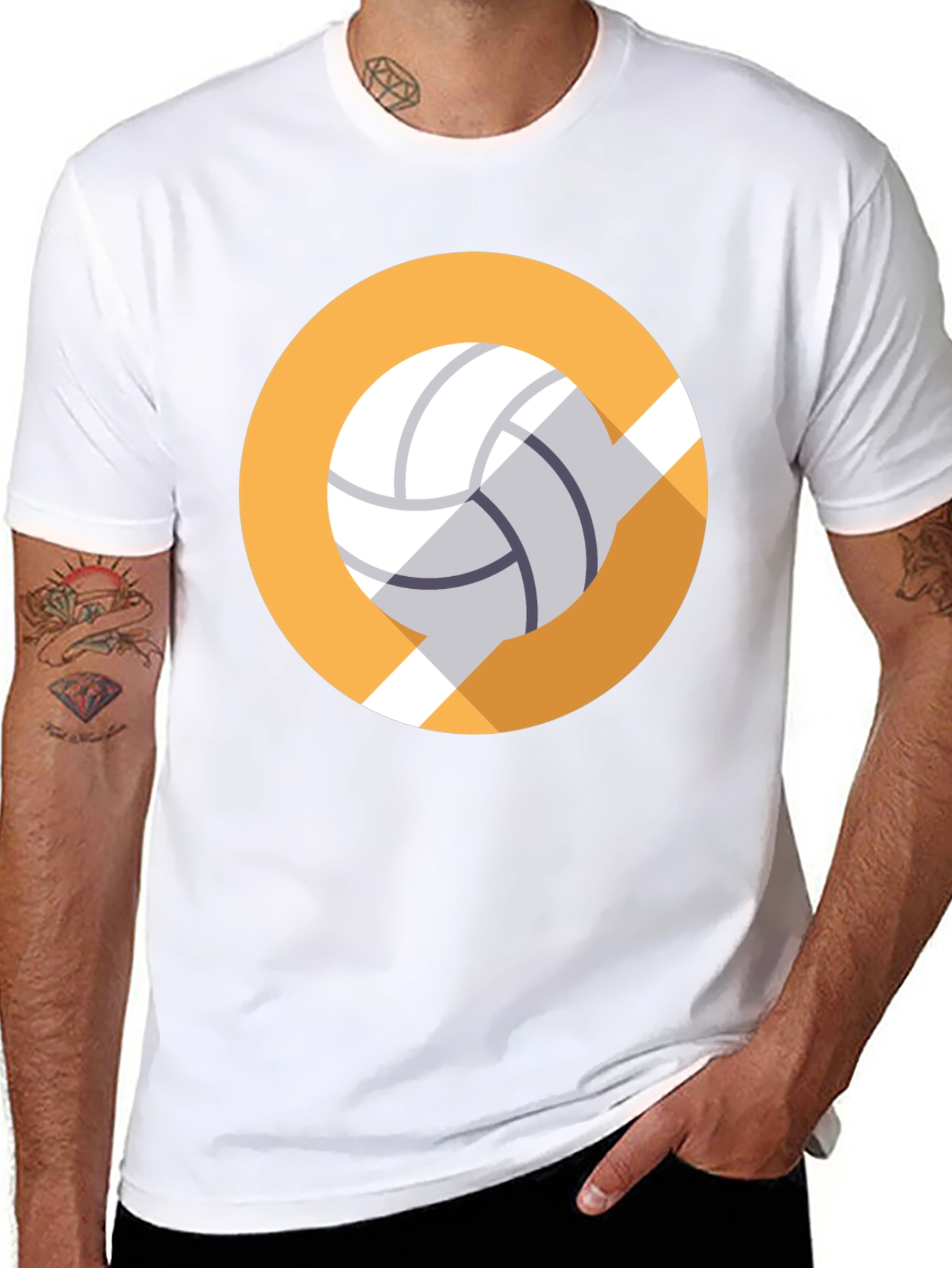 Volleyball Graphic Tee - Sporty Casual Style