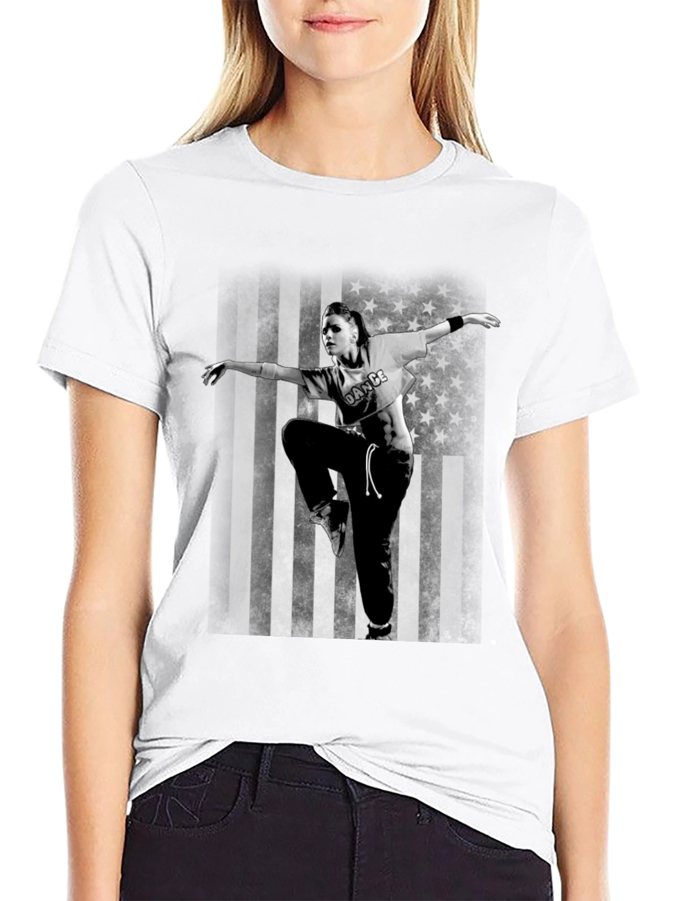 Dance USA Flag Graphic T-Shirt