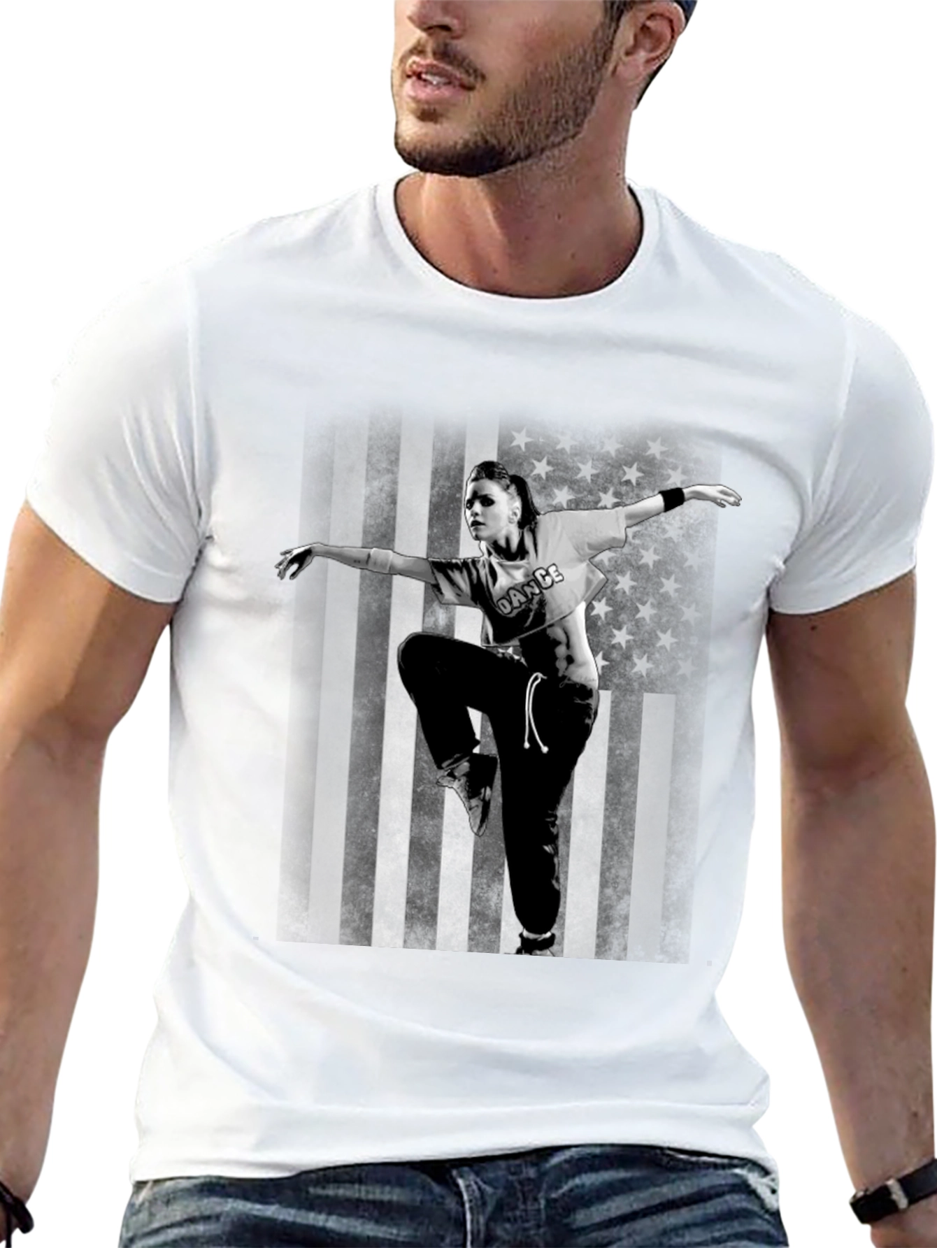 Dance USA Flag Graphic T-Shirt