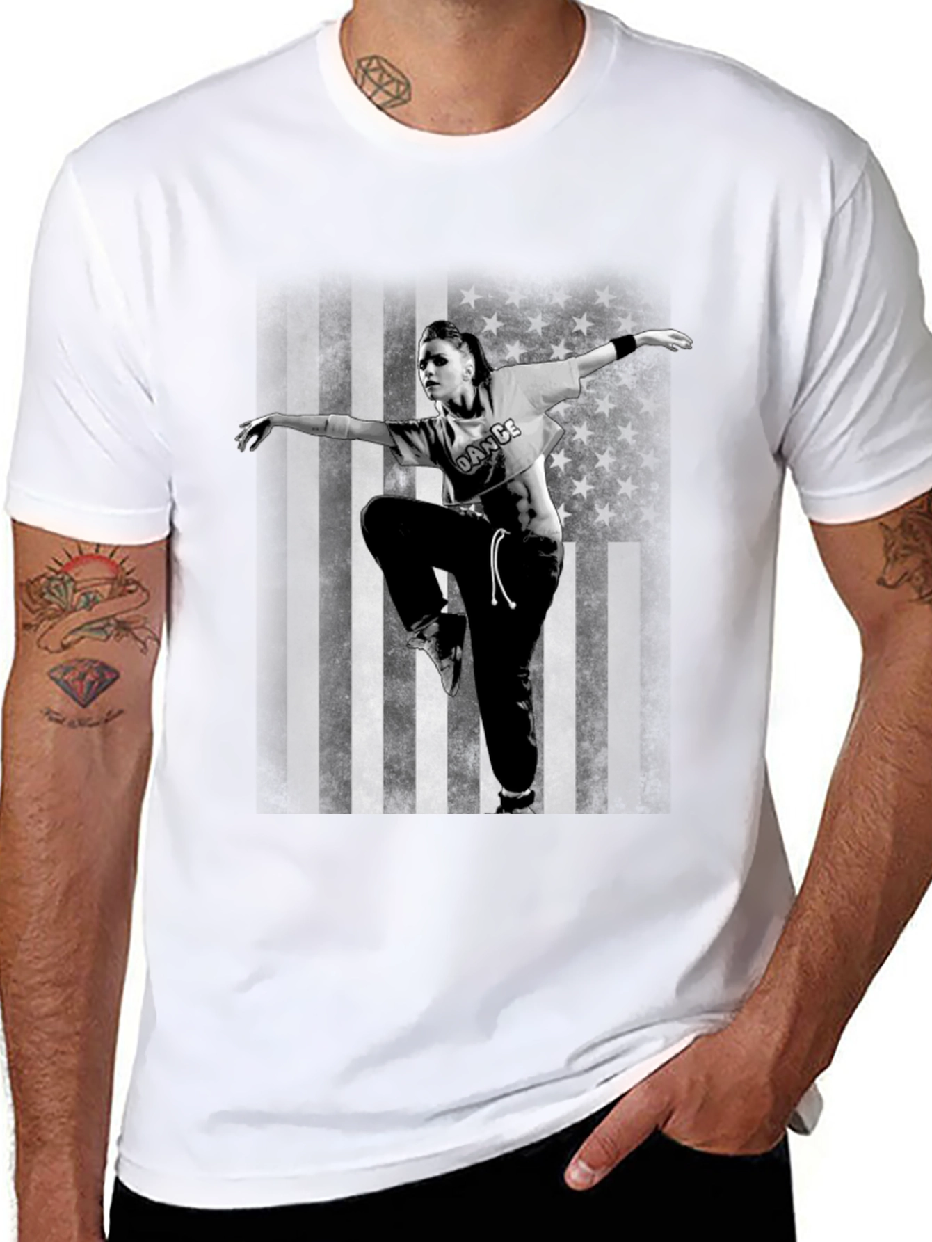 Dance USA Flag Graphic T-Shirt