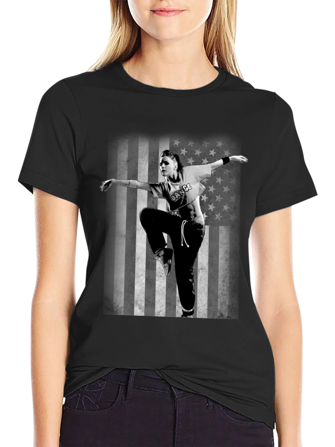 Dance USA Flag Graphic T-Shirt