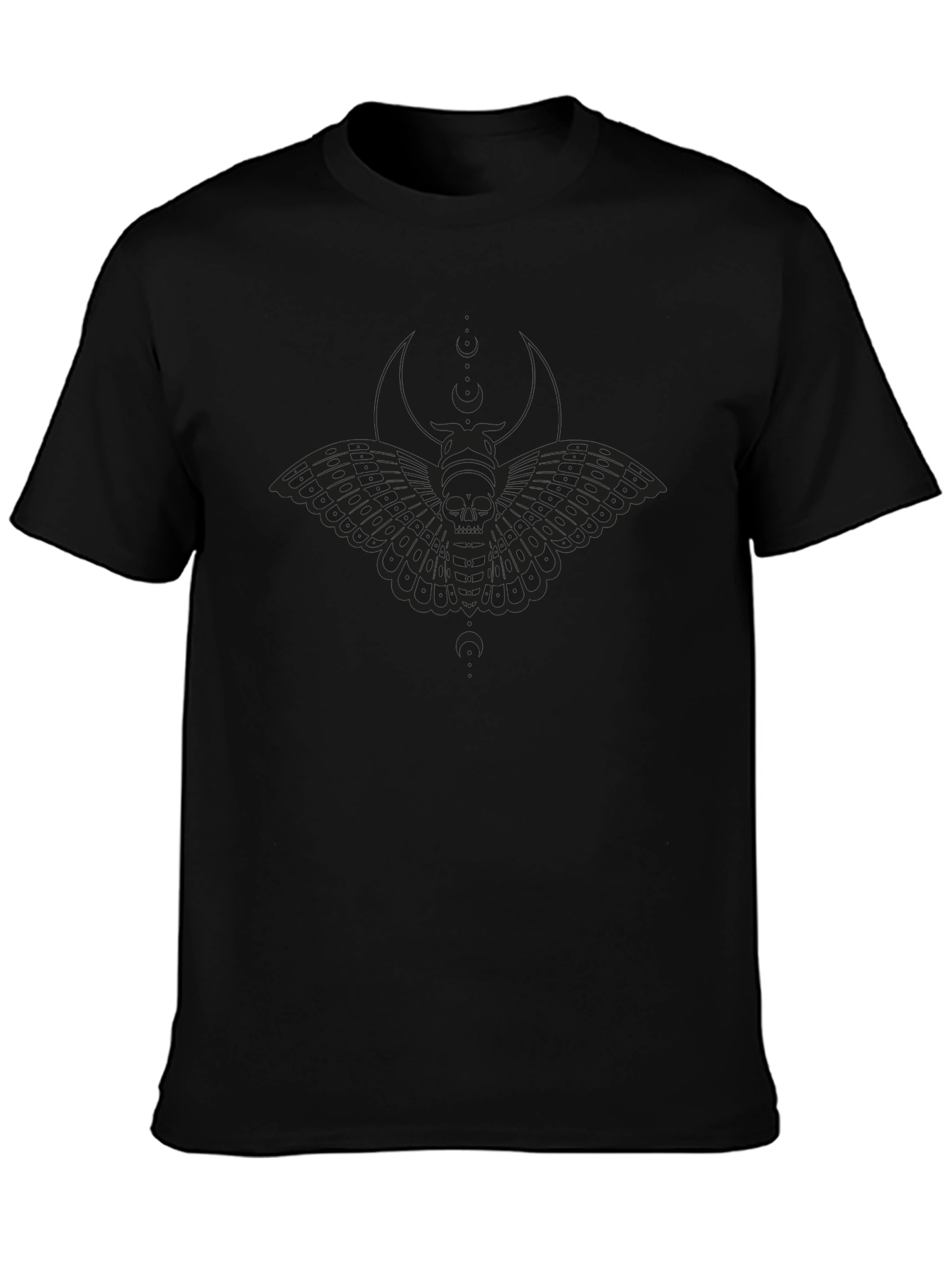 Moth Skull Graphic T-Shirt - Dark Aesthetic Tee