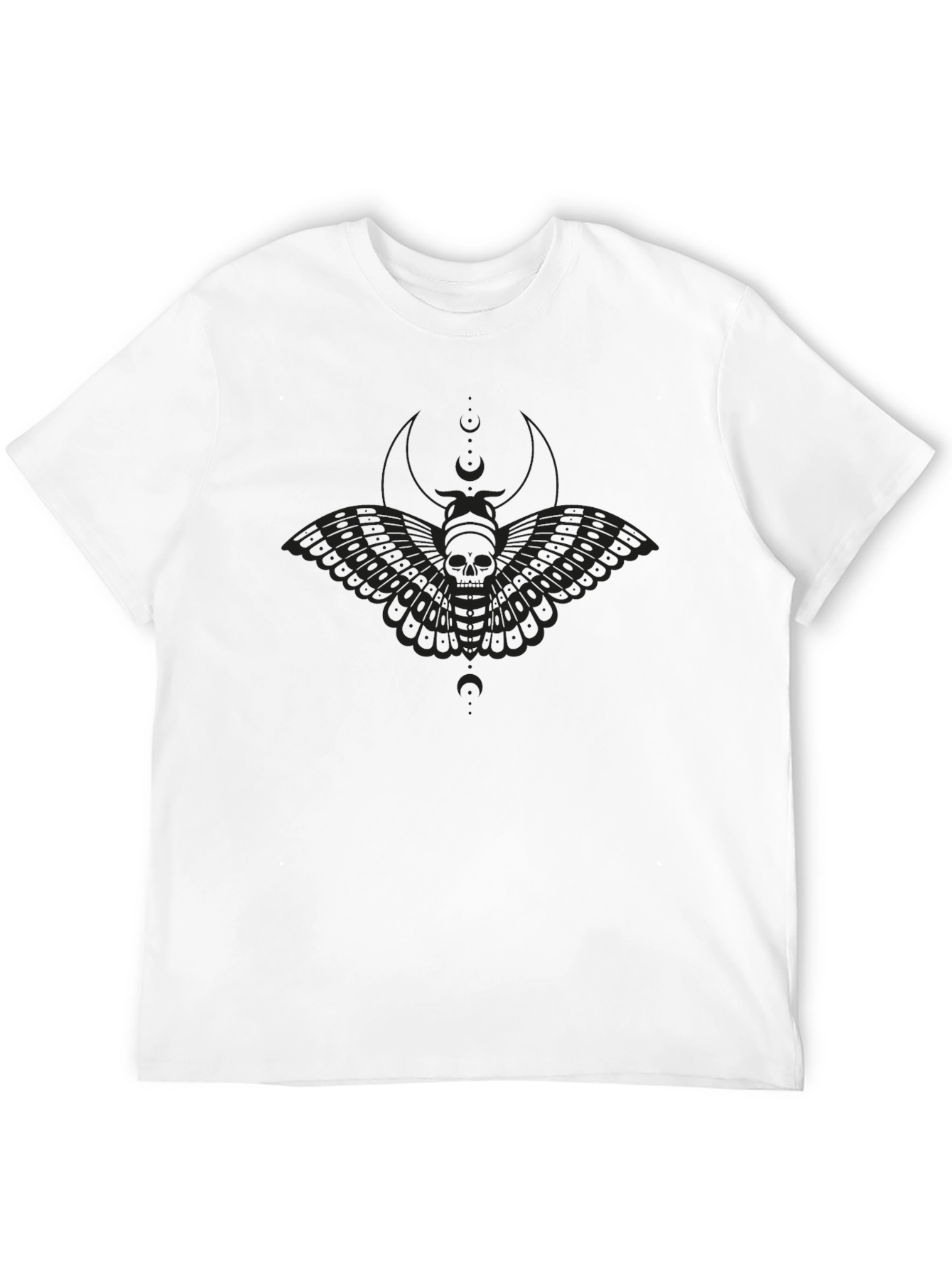 Moth Skull Graphic T-Shirt - Dark Aesthetic Tee
