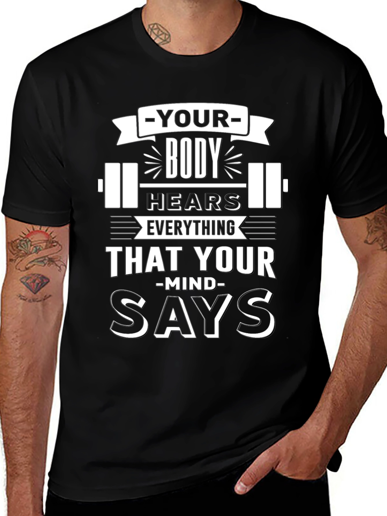 Motivational Workout T-Shirt: Your Body Hears