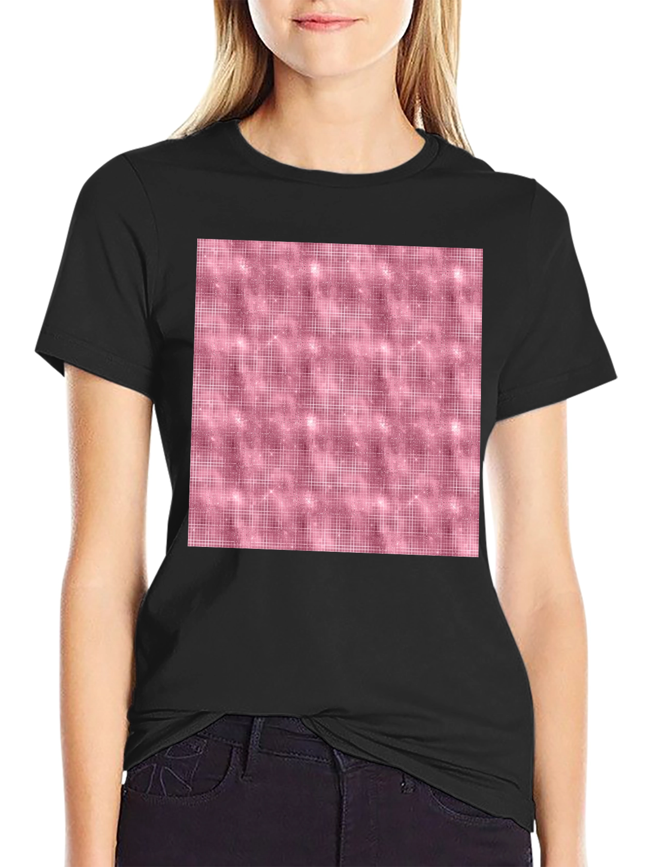 Rose Gold Sparkle Tee - Stylish Unisex Black T-Shirt