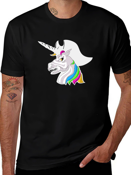 Unicorn Graphic Tee - Mens Black T-Shirt