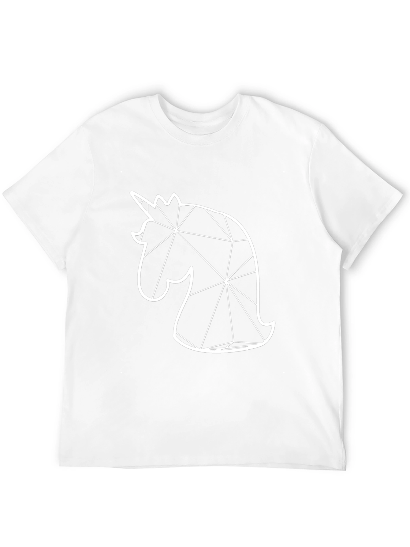Geometric Unicorn Graphic Tee - Black