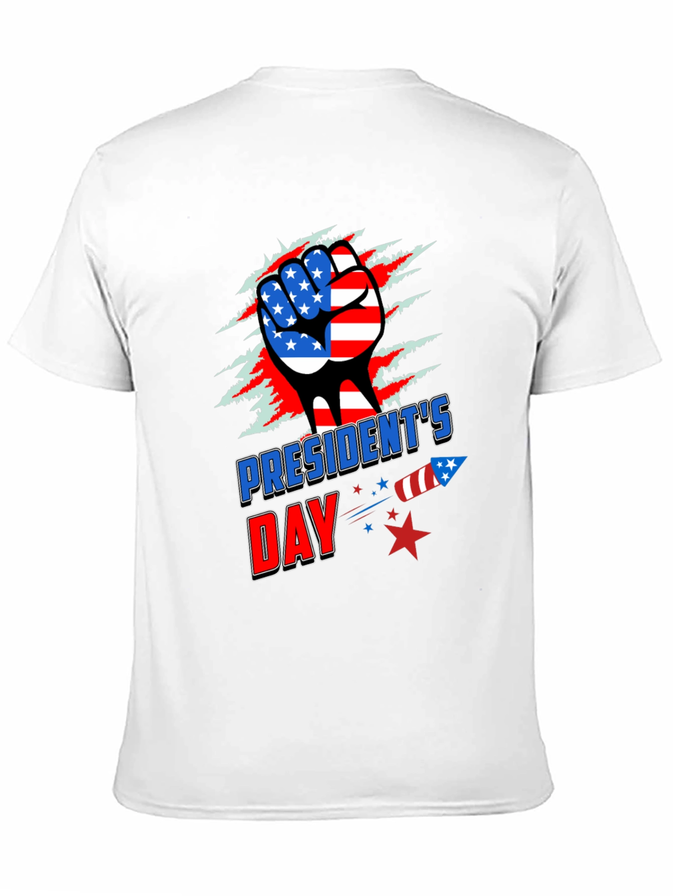 Presidents Day Graphic Tee - Patriotic Fist Design