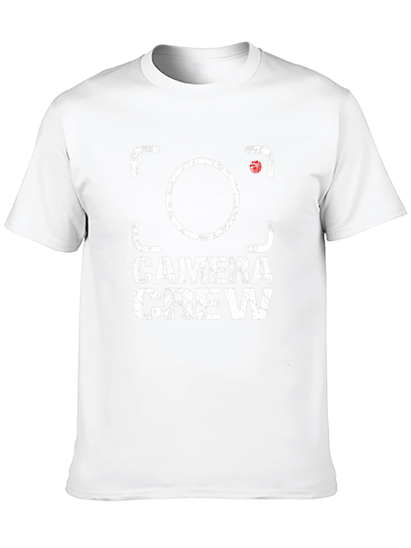 Camera Crew T-Shirt: Distressed Graphic Print