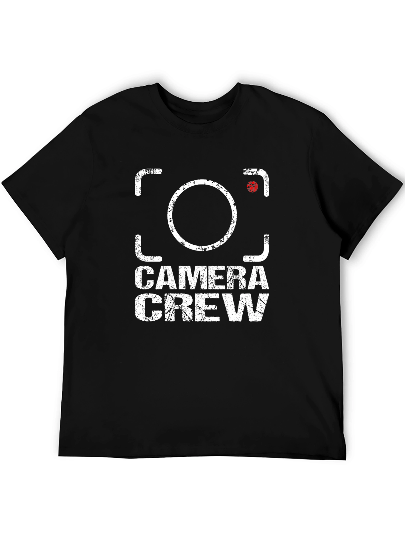 Camera Crew T-Shirt: Distressed Graphic Print