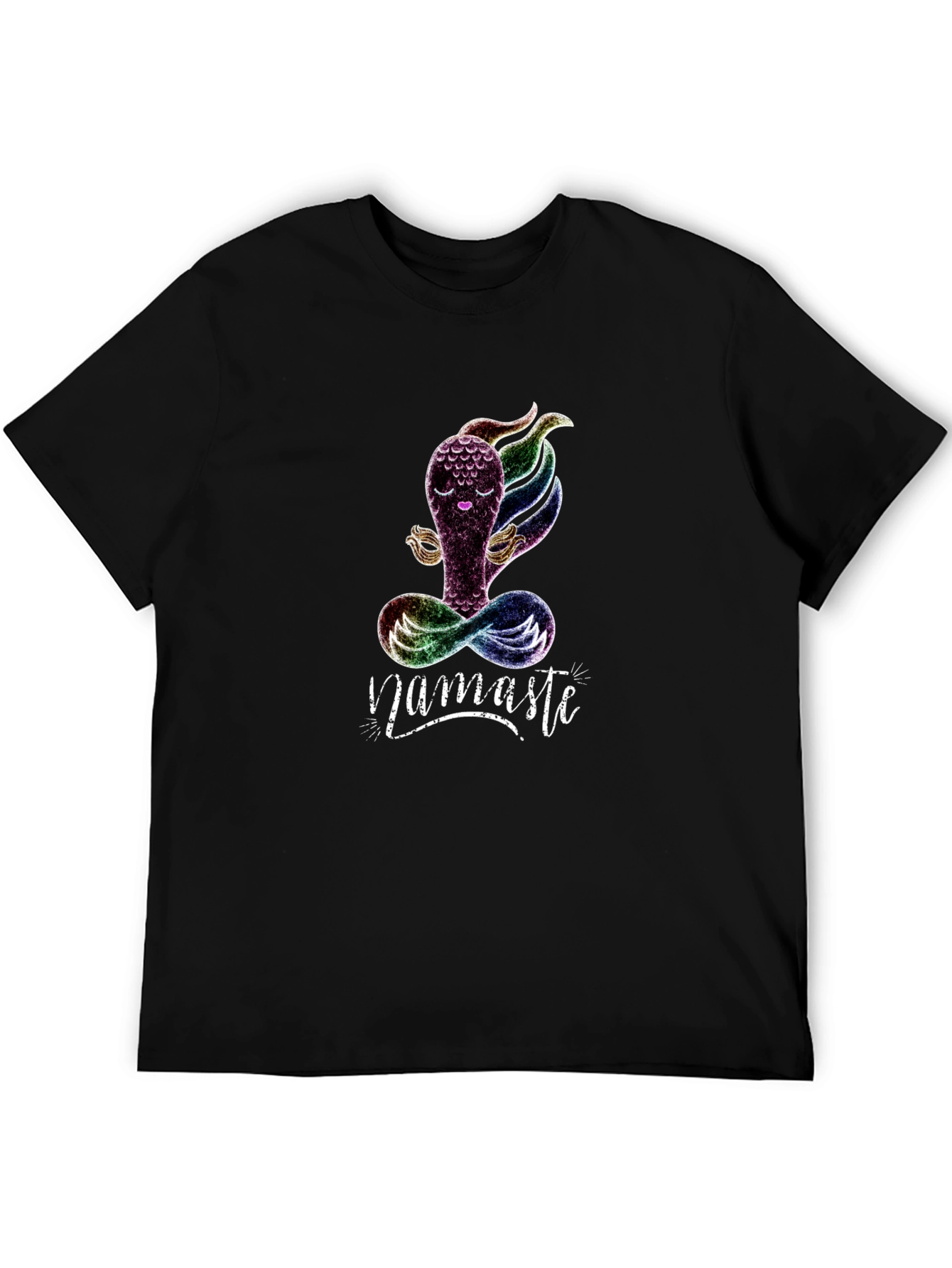 Namaste Yoga T-Shirt - Meditating Rainbow Creature