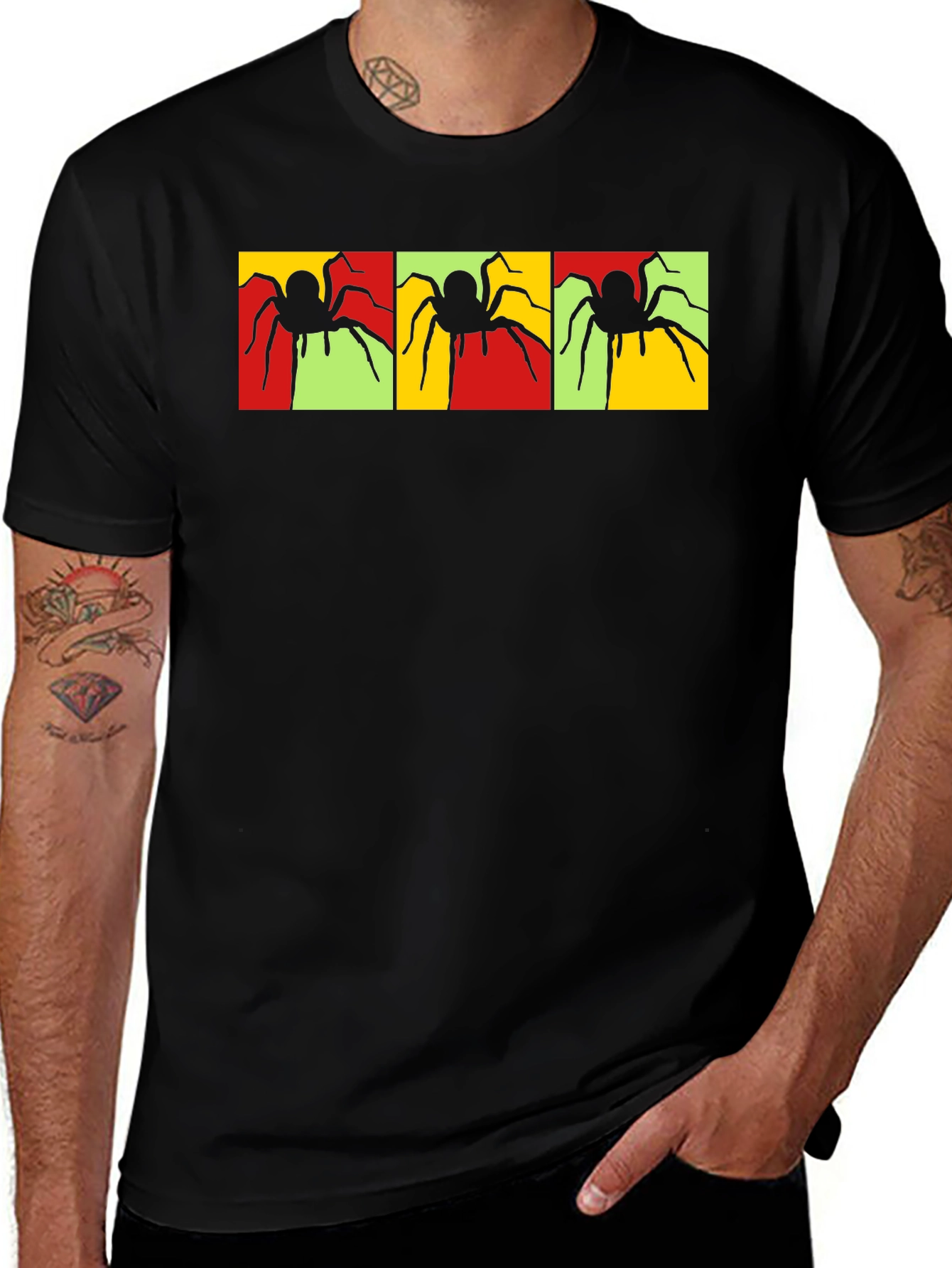 Spider Graphic T-Shirt - Bold Pop Art Design