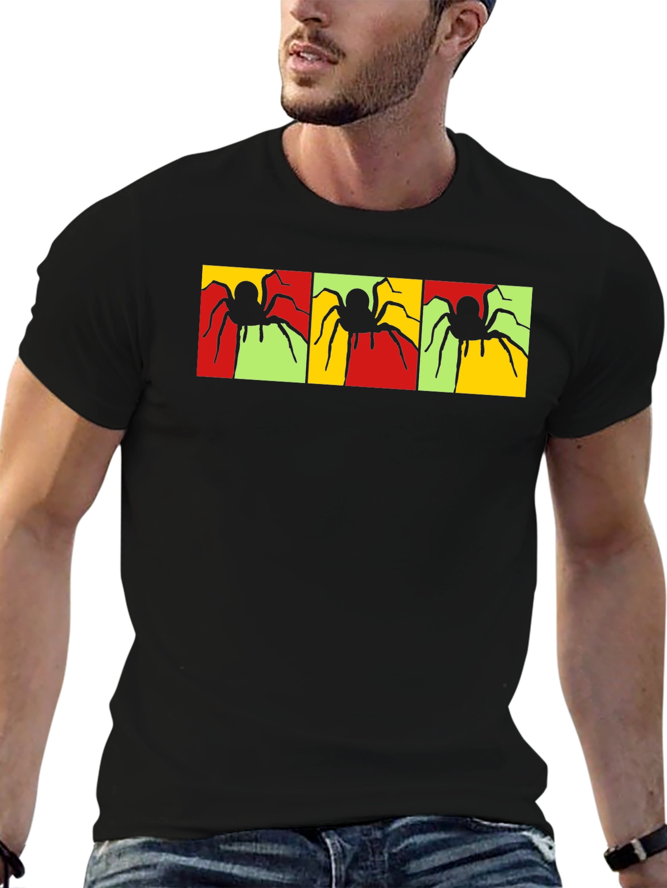 Spider Graphic T-Shirt - Bold Pop Art Design