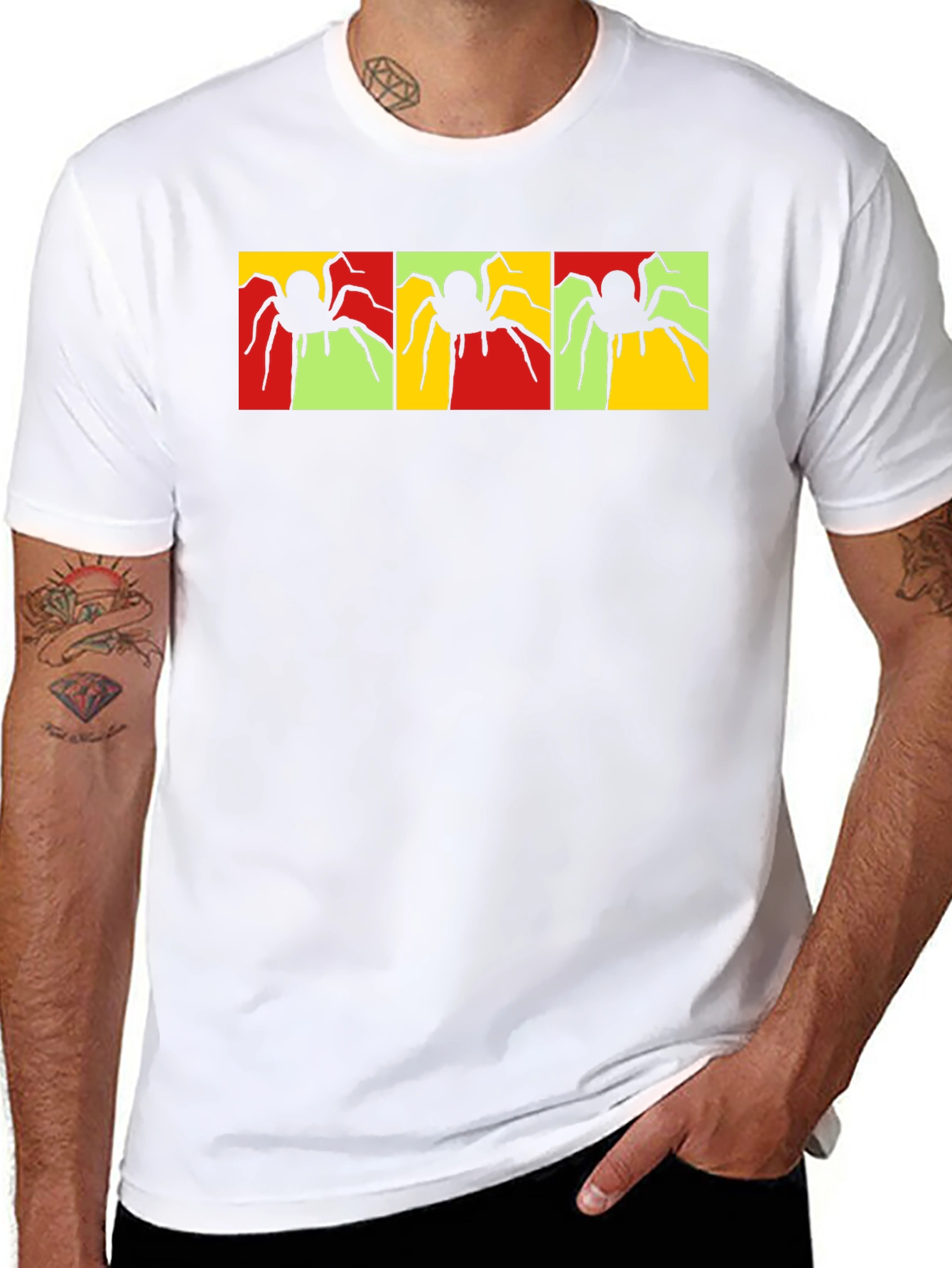 Spider Graphic T-Shirt - Bold Pop Art Design