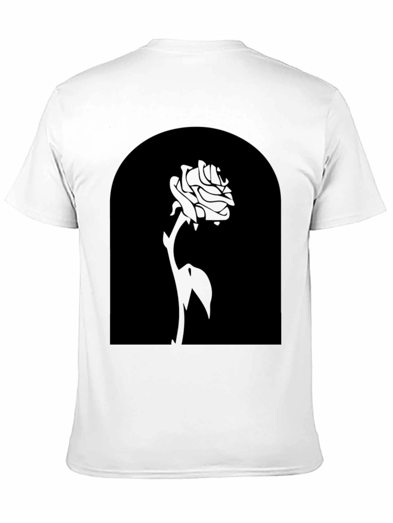 Rose Silhouette Black T-Shirt