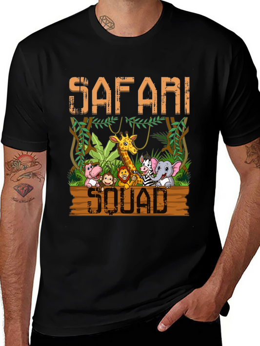 Safari Squad T-Shirt - Jungle Animal Cartoon