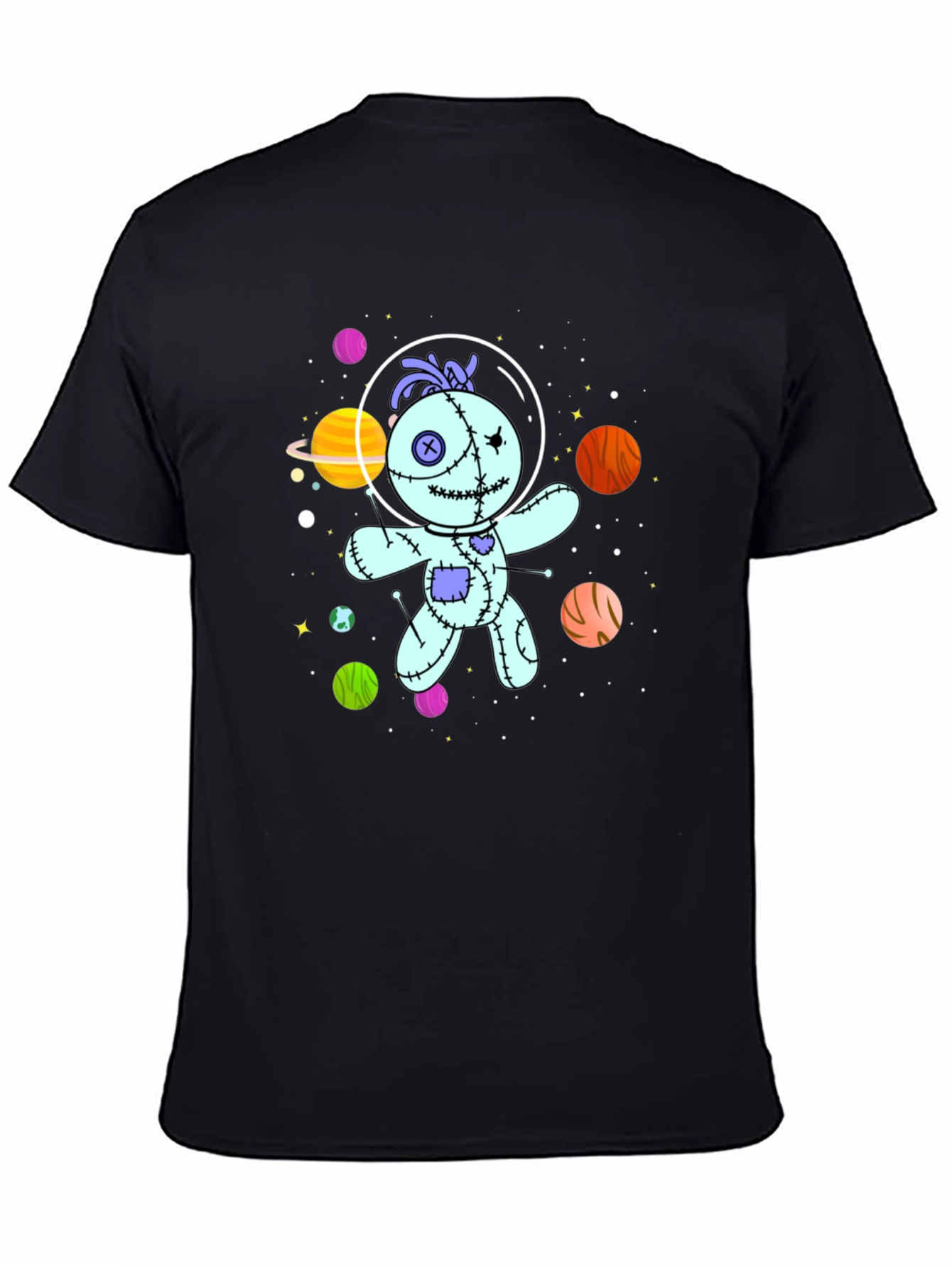 Astronaut Voodoo Doll T-Shirt - Unisex Black Tee