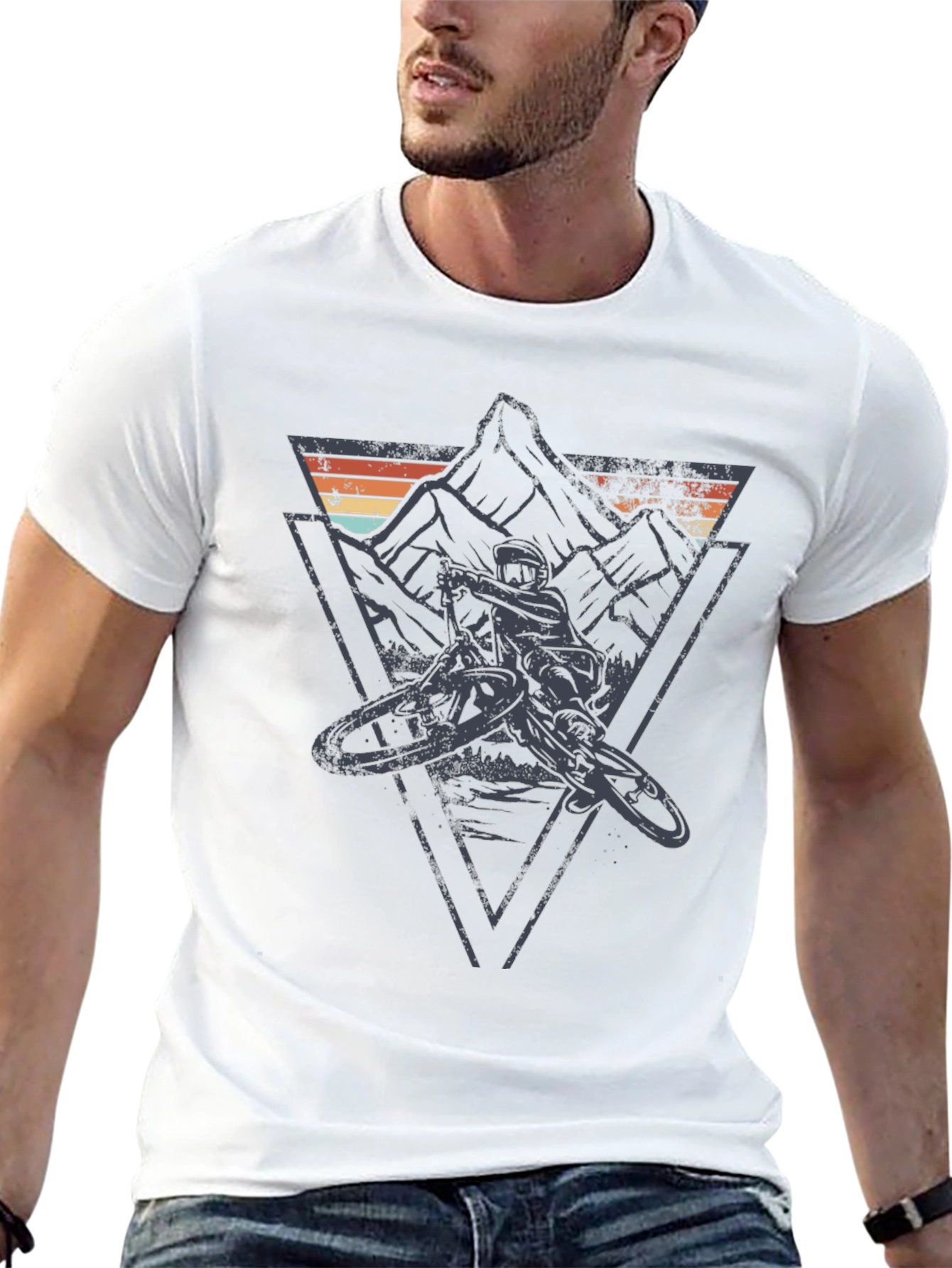 Mountain Biker Graphic Tee - Adventure Awaits!