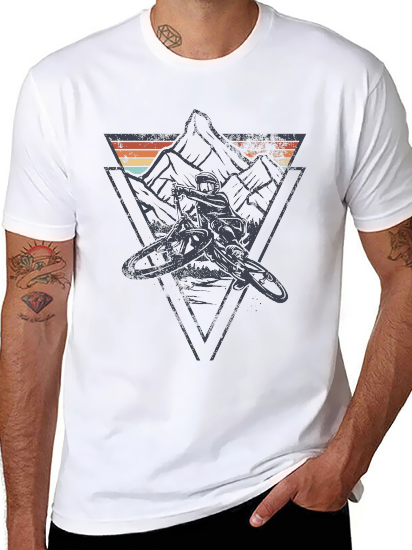 Mountain Biker Graphic Tee - Adventure Awaits!