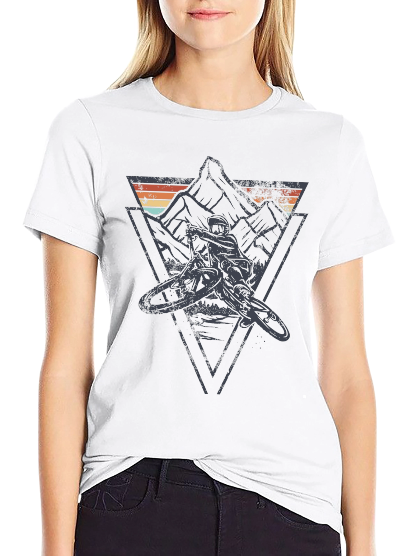 Mountain Biker Graphic Tee - Adventure Awaits!