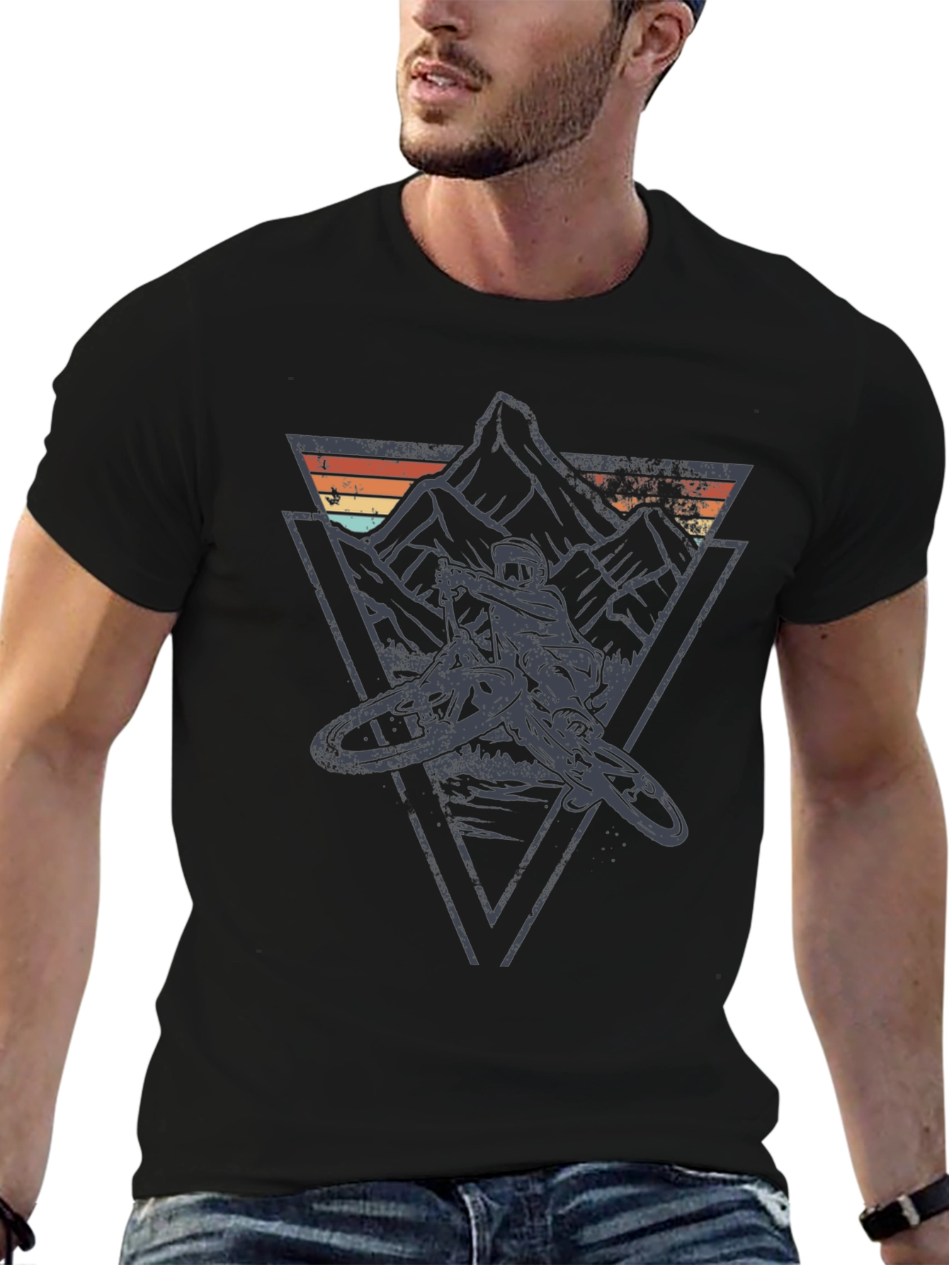 Mountain Biker Graphic Tee - Adventure Awaits!