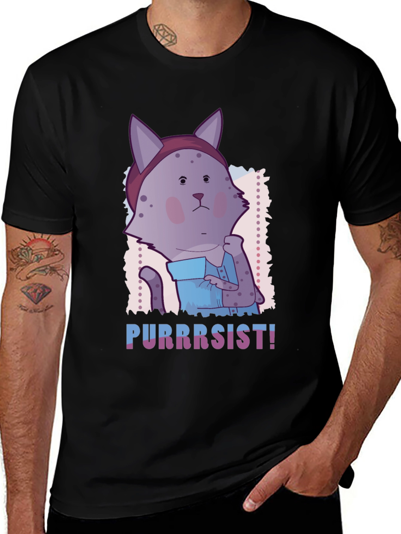 Purrrsist! Cat Graphic Tee - Unisex Soft Cotton