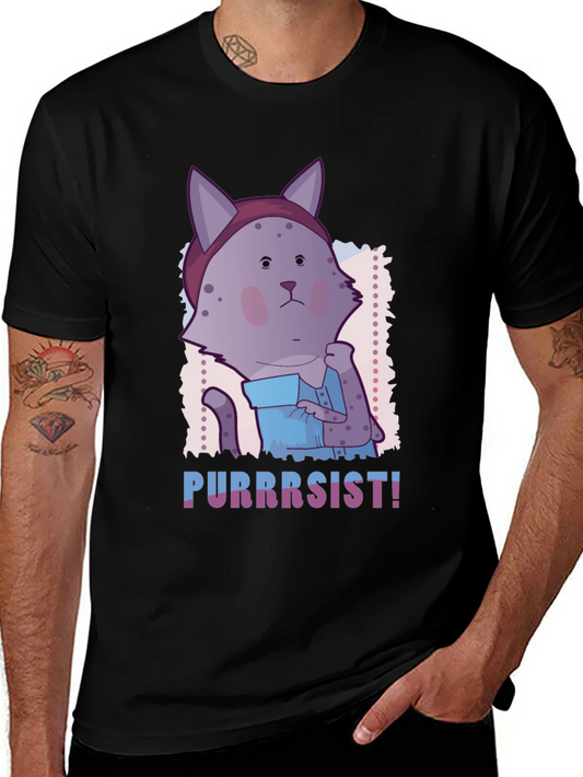 Purrrsist! Cat Graphic Tee - Unisex Soft Cotton