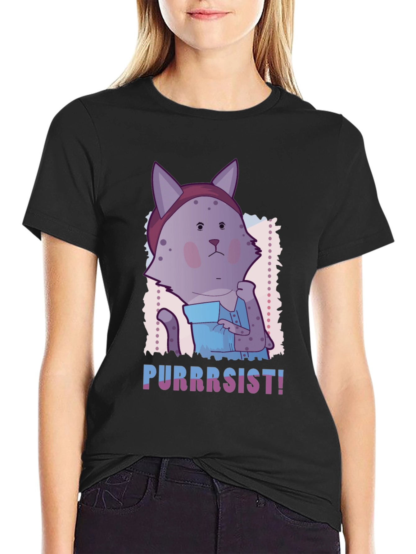 Purrrsist! Cat Graphic Tee - Unisex Soft Cotton
