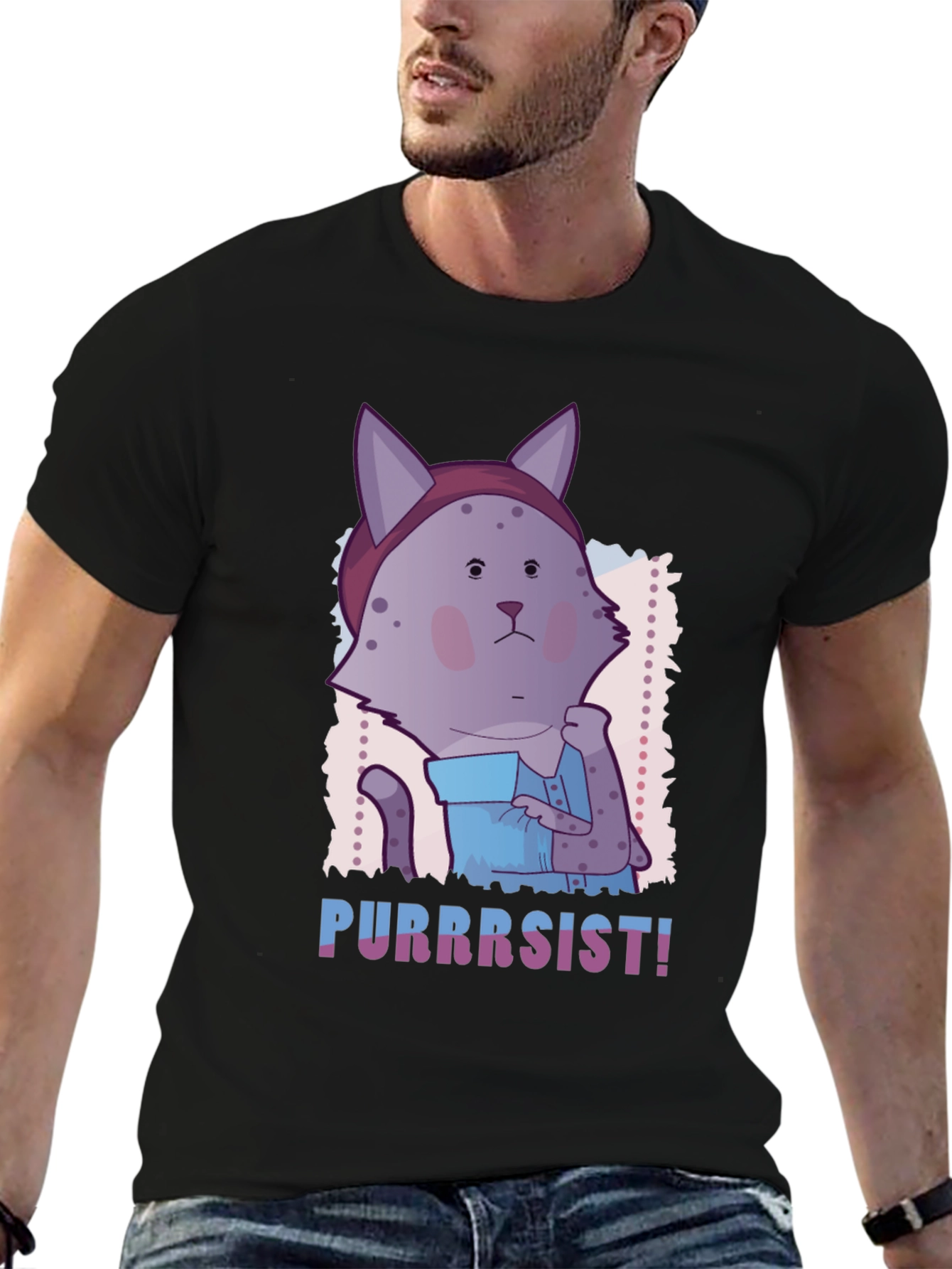 Purrrsist! Cat Graphic Tee - Unisex Soft Cotton