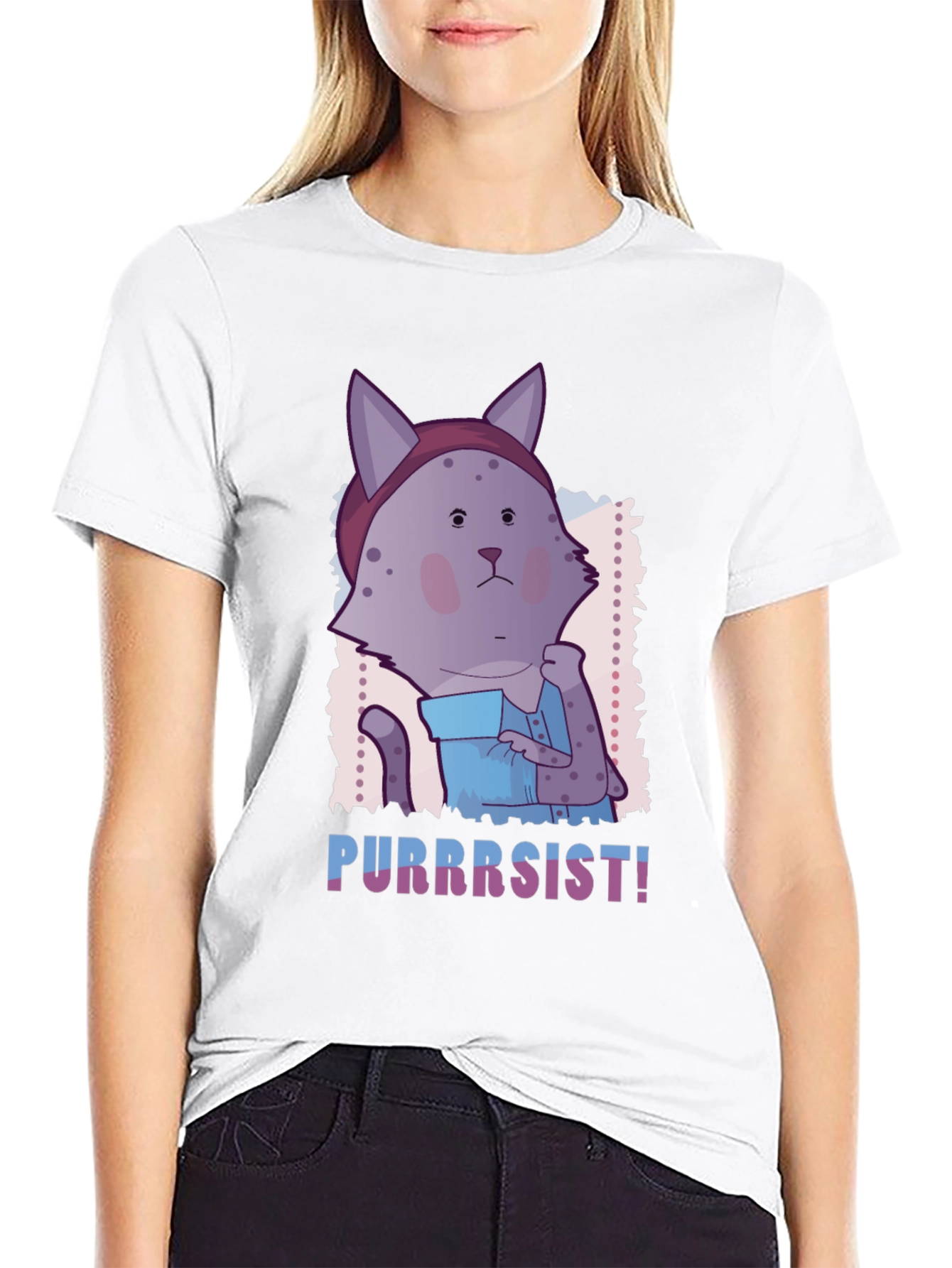 Purrrsist! Cat Graphic Tee - Unisex Soft Cotton