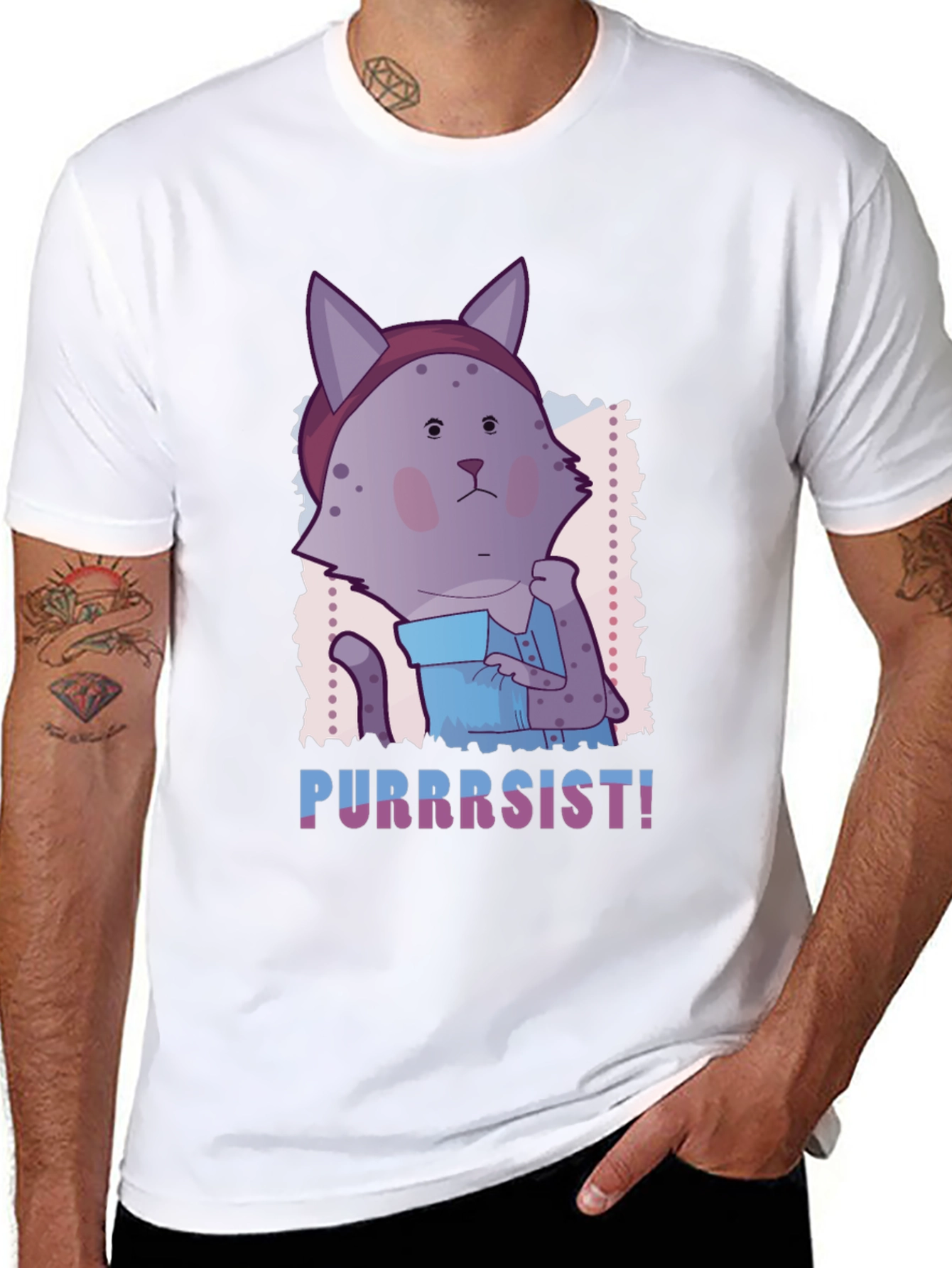 Purrrsist! Cat Graphic Tee - Unisex Soft Cotton