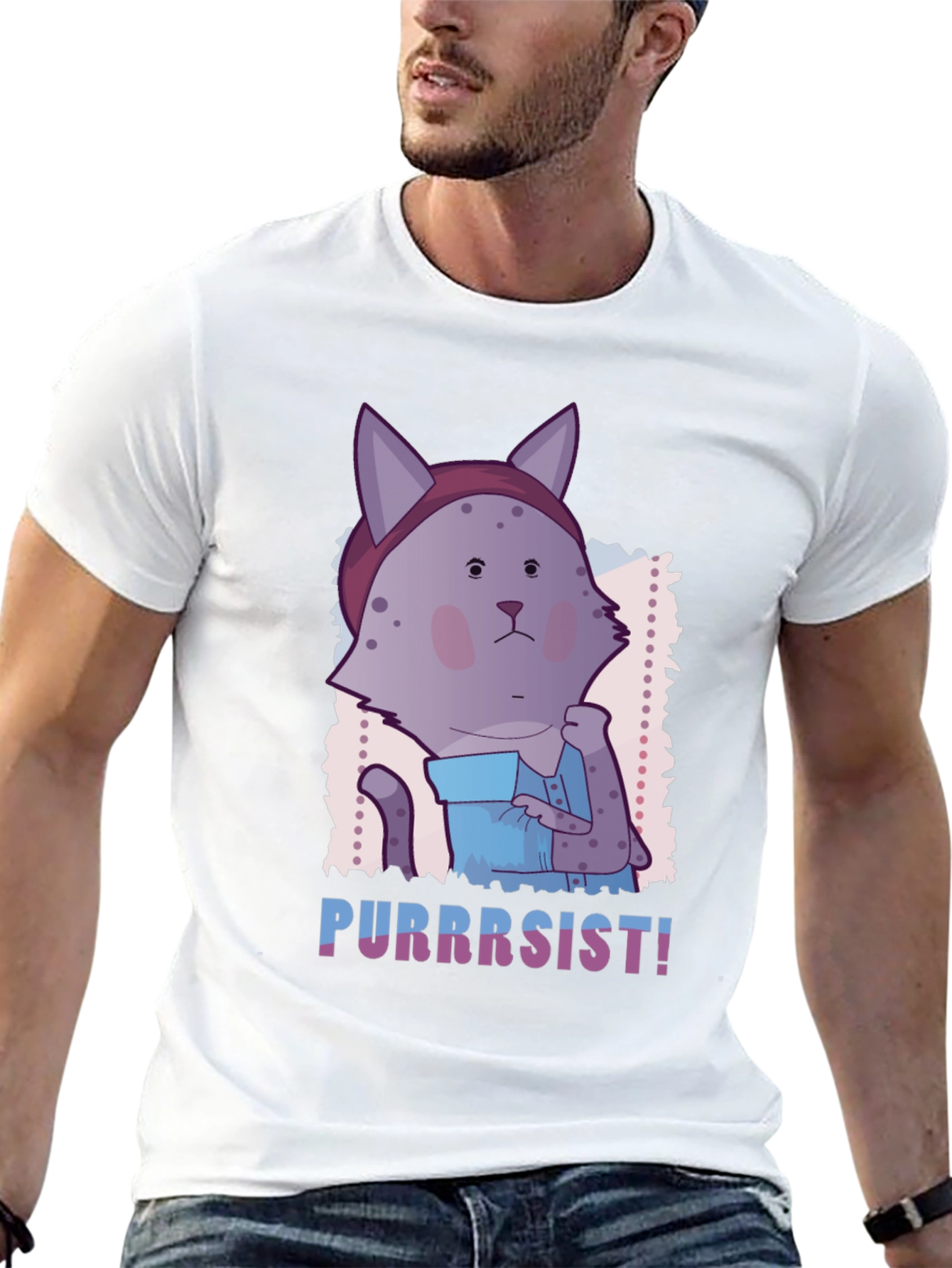 Purrrsist! Cat Graphic Tee - Unisex Soft Cotton