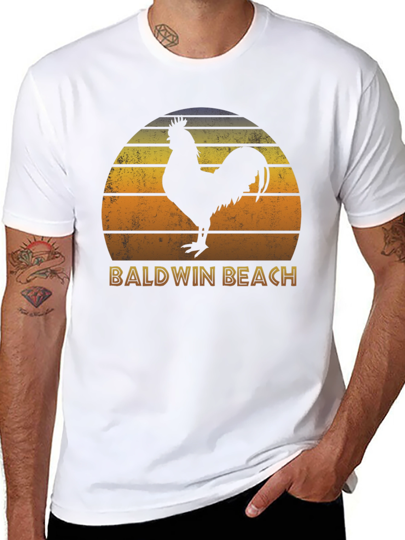 Baldwin Beach Rooster T-Shirt Sunset Style