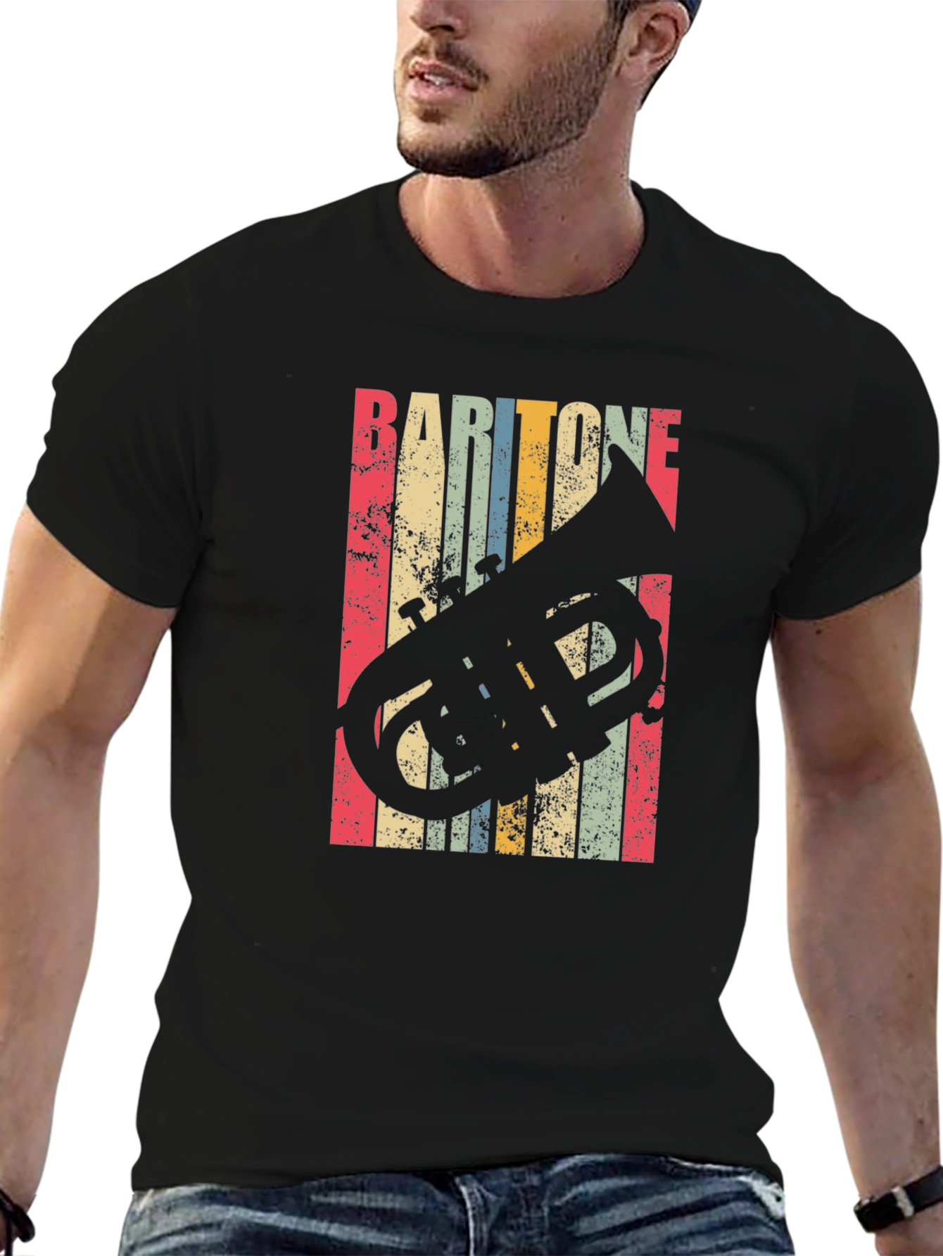 Baritone Horn Retro Style T-Shirt