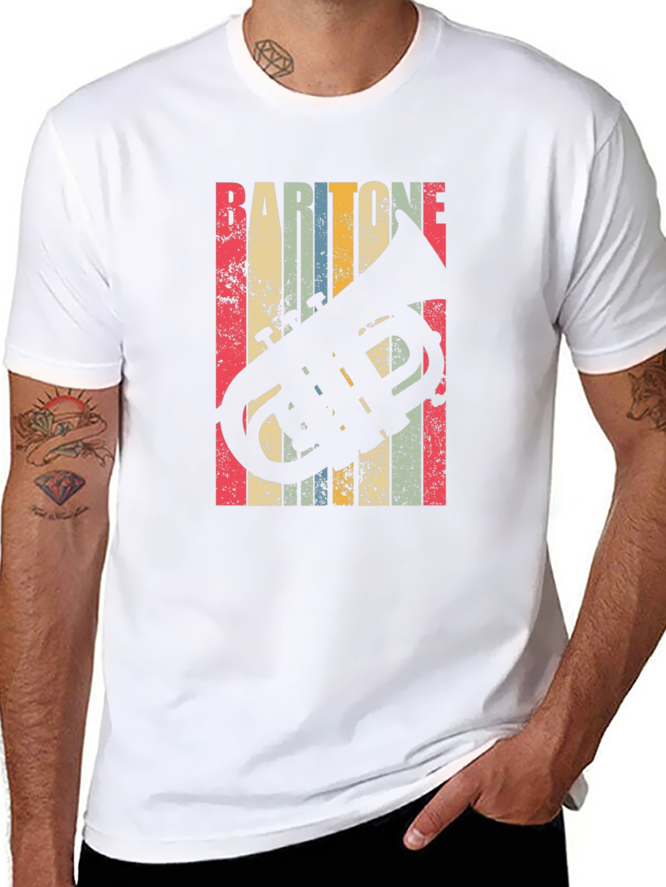Baritone Horn Retro Style T-Shirt